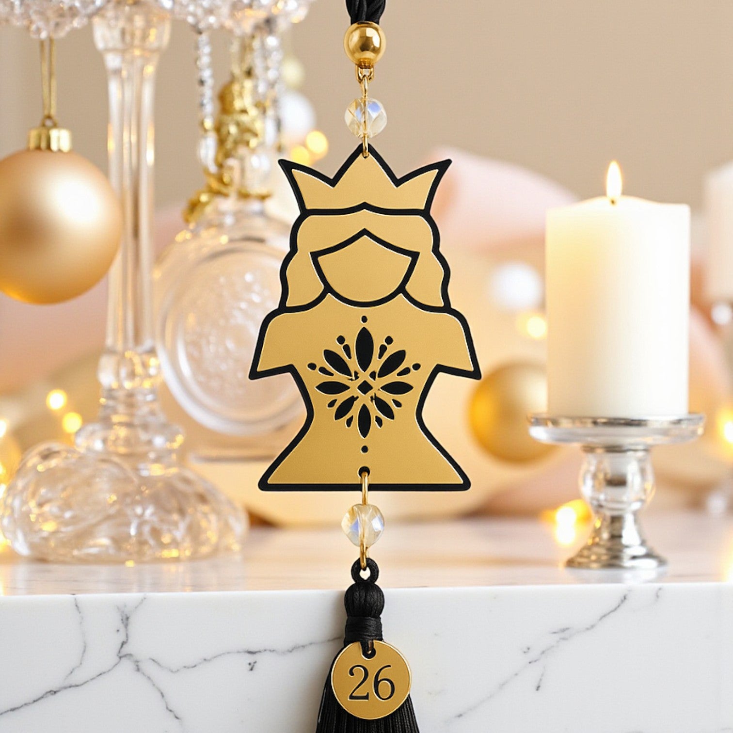 Κρεμαστό Γούρι 2026 Queen – Συλλογή CHESS BOLD - So Cute by Dimi