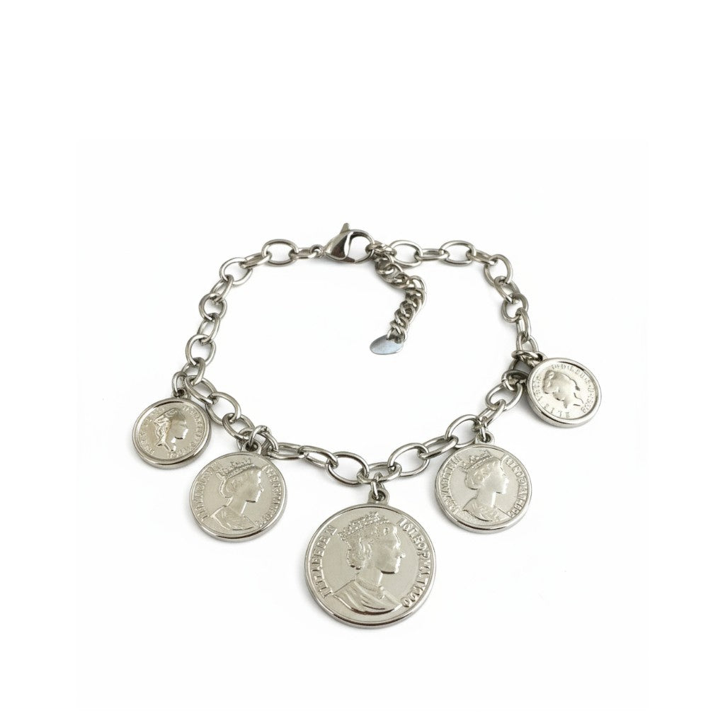 Βραχιόλι “Royal Coins” – Ατσάλινο με νομίσματα σε χρυσό ή ασημί | So Cute by Dimi