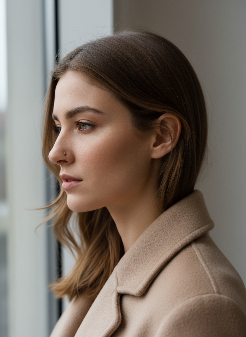 Silver Nose Stud – Σκουλαρίκι μύτης από ασημί χειρουργικό ατσάλι – So Cute by Dimi