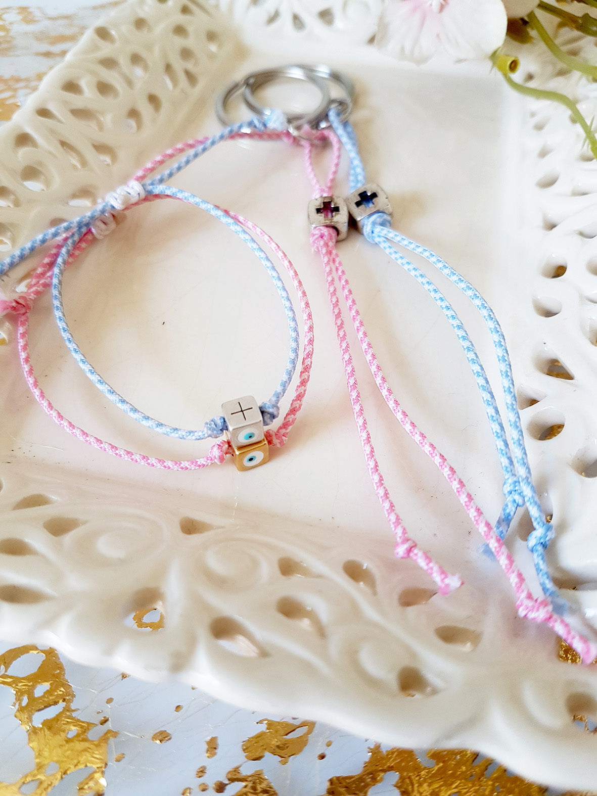 Μαρτυρικό μπρελόκ με κορδόνι και σταυρό σε συσκευασία 50 τεμαχίων - So Cute by Dimi