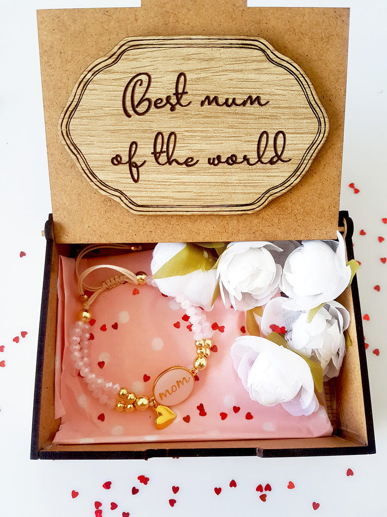 Ξύλινο κουτί δώρου Best mum - So Cute by Dimi