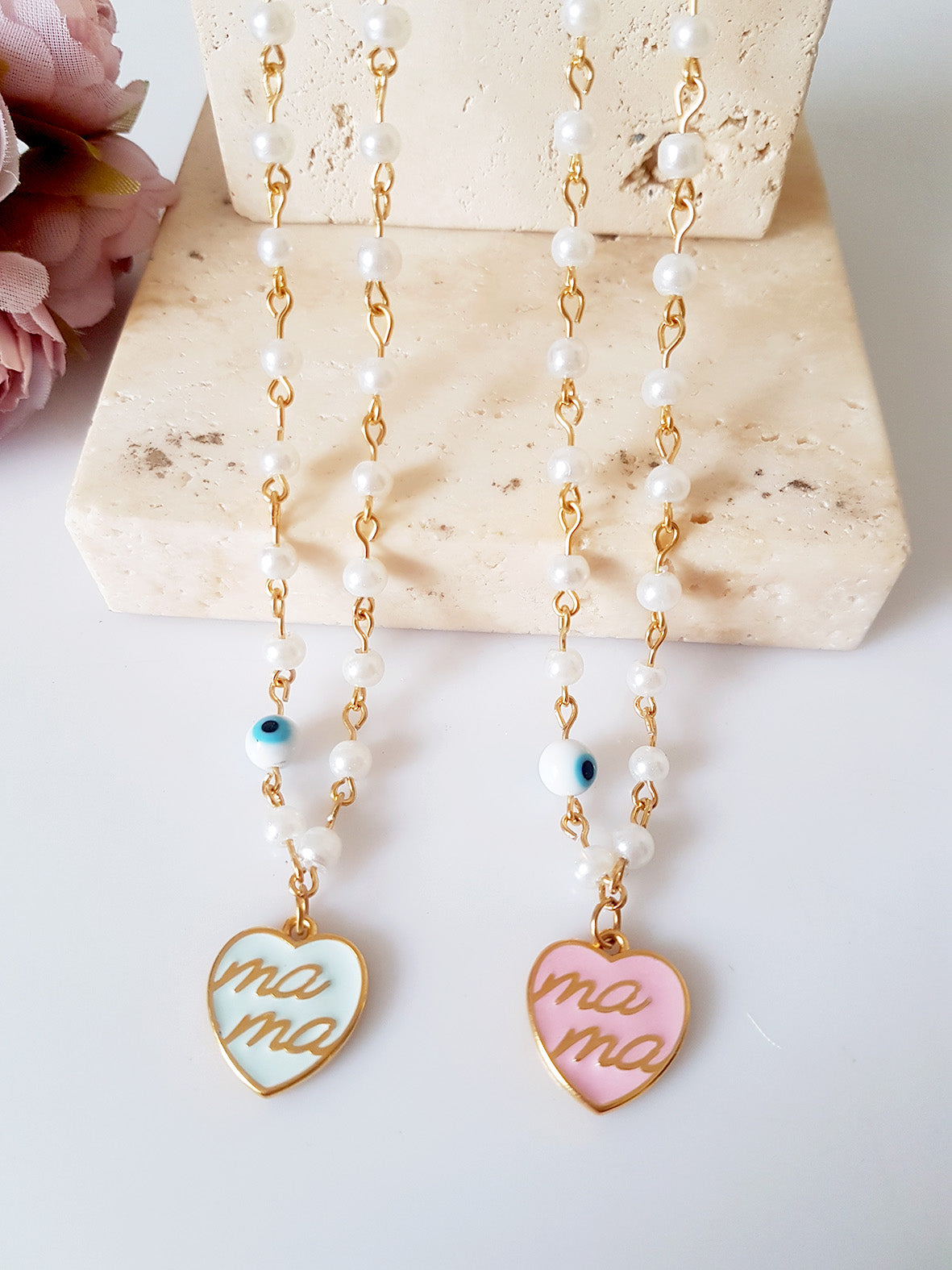 Κολιέ με πέρλες Mama - So Cute by Dimi