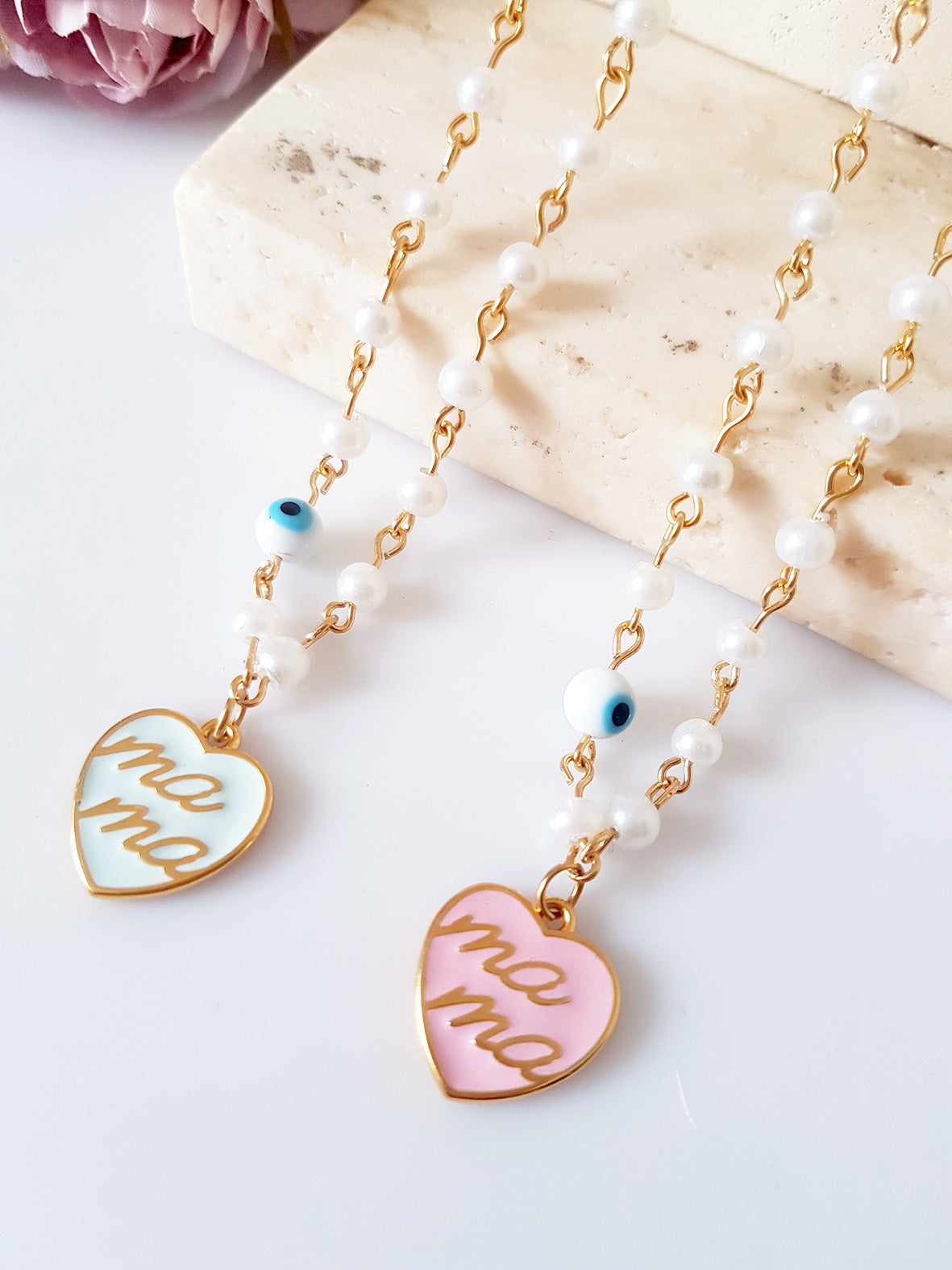 Κολιέ με πέρλες Mama - So Cute by Dimi