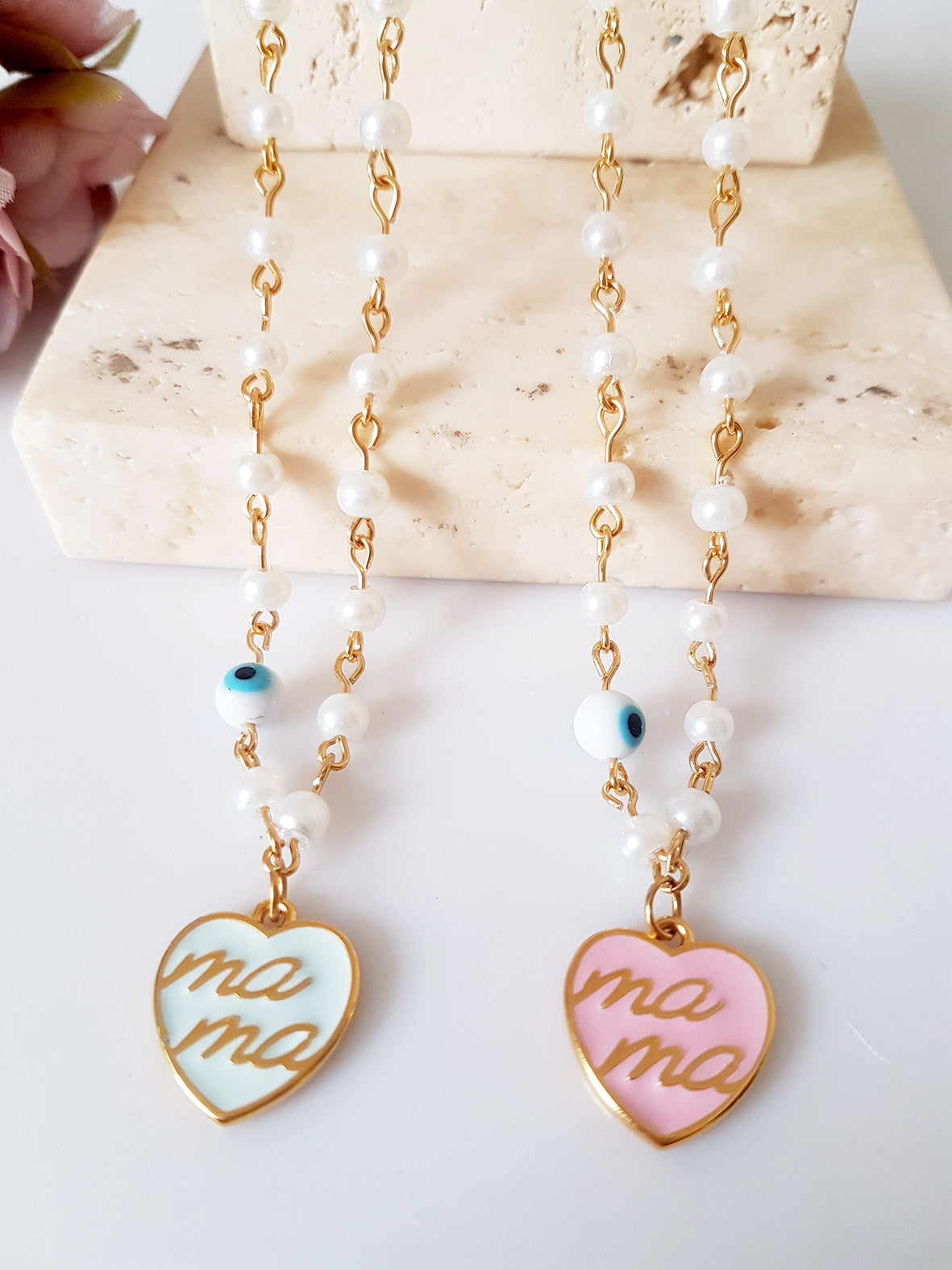 Κολιέ με πέρλες Mama - So Cute by Dimi