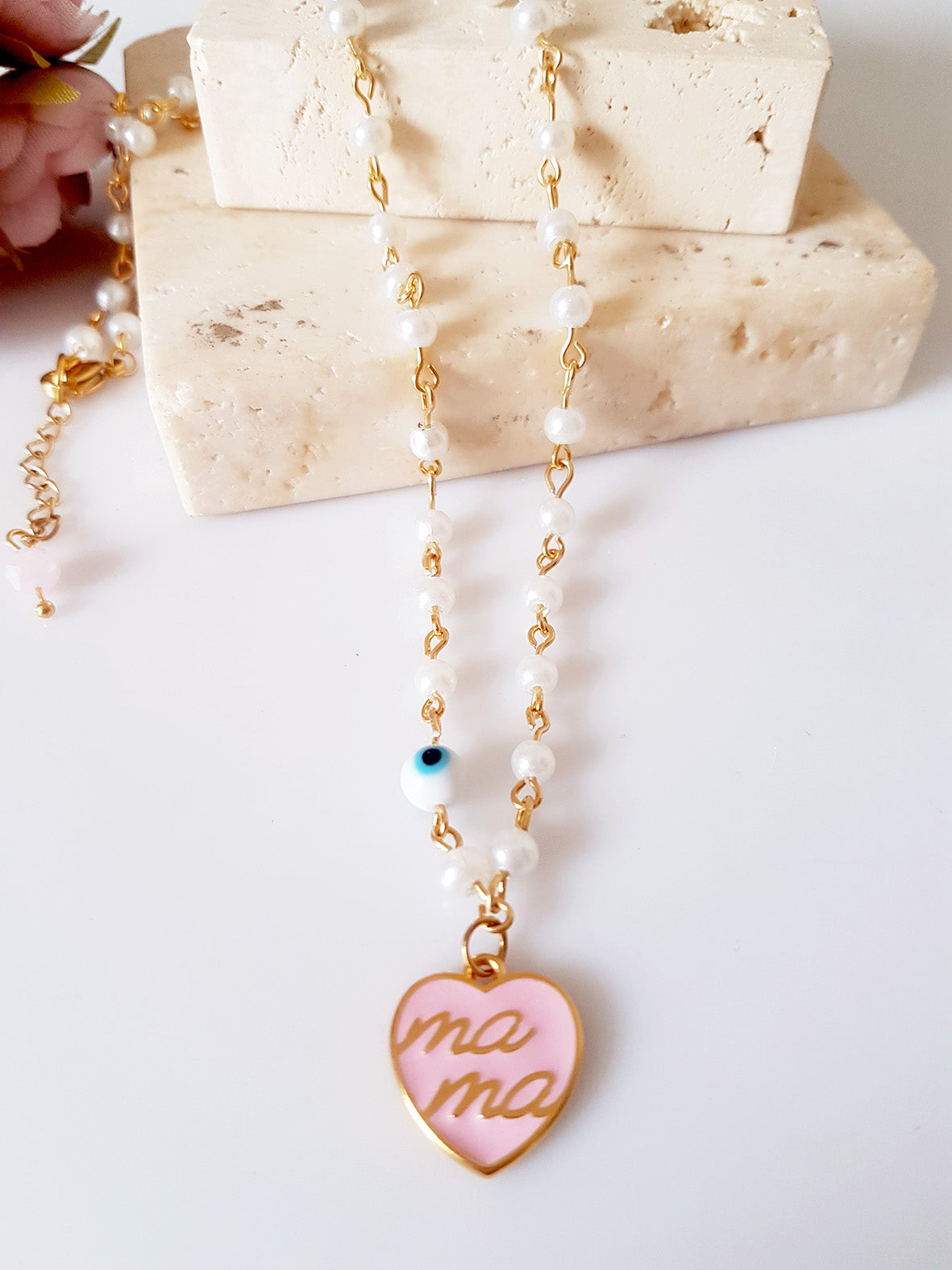 Κολιέ με πέρλες Mama - So Cute by Dimi