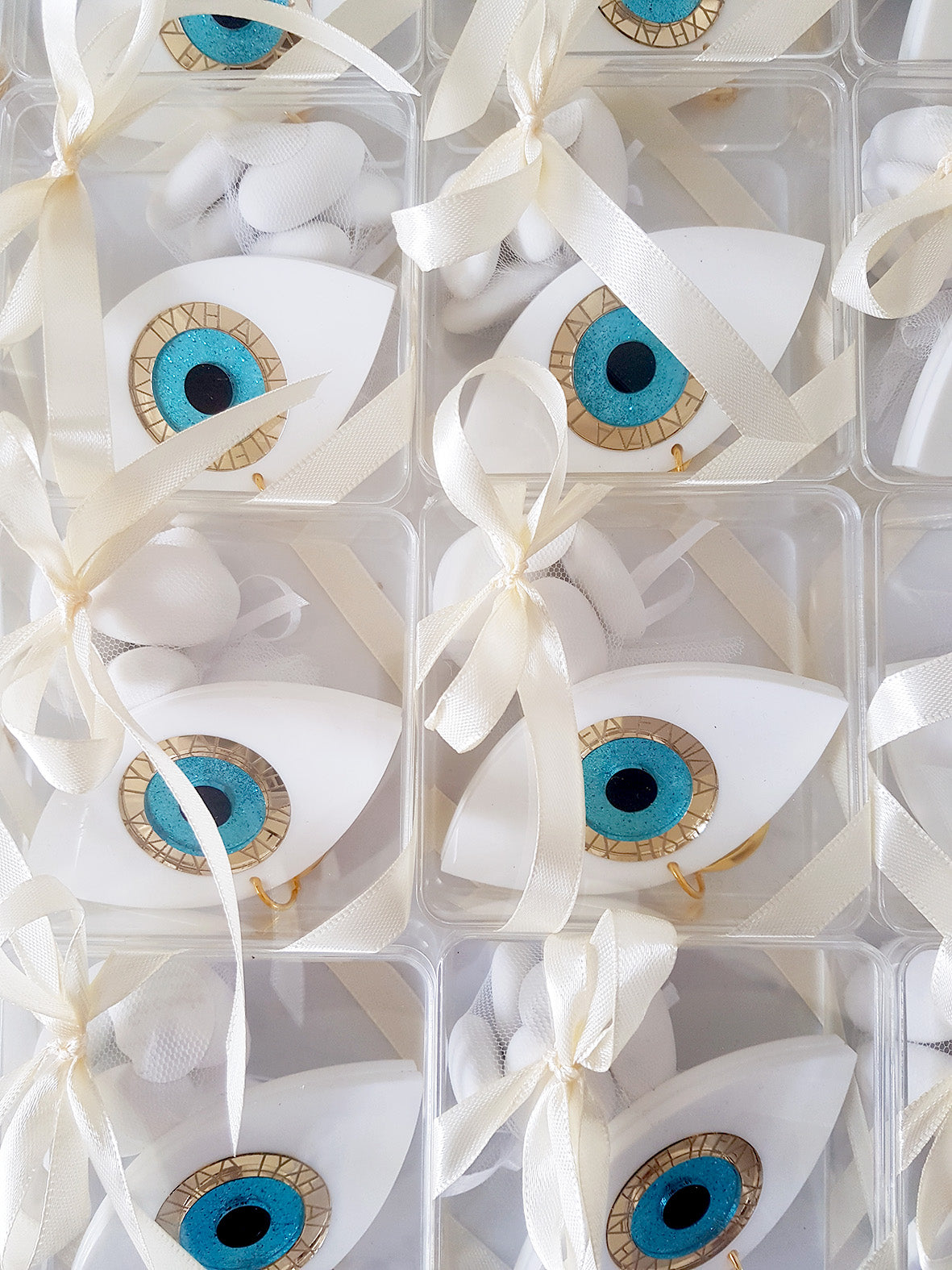 Mπομπονιέρα σε κουτάκι με keychain μάτι - So Cute by Dimi