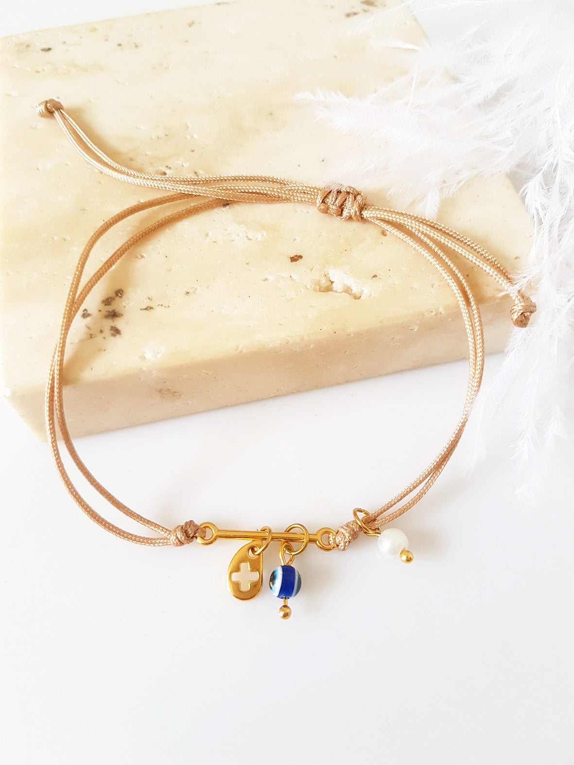 Μαρτυρικό βραχιόλι με κρεμαστά, σε συσκευασία 50 τεμαχίων - So Cute by Dimi