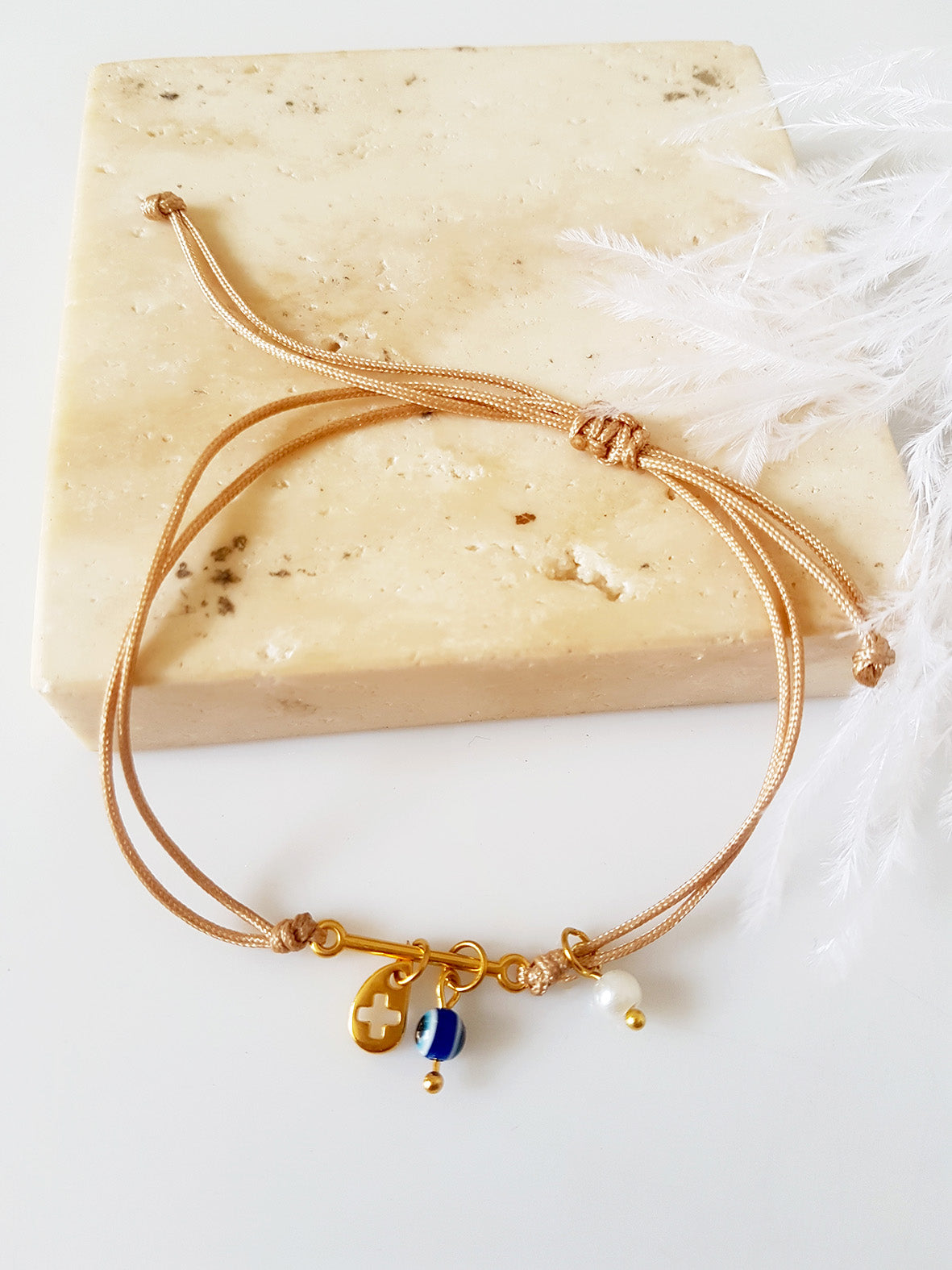 Μαρτυρικό βραχιόλι με κρεμαστά, σε συσκευασία 50 τεμαχίων - So Cute by Dimi