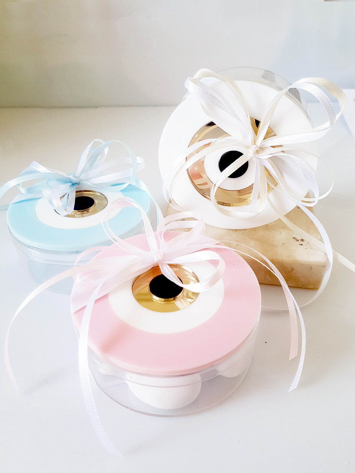 Μπομπονιέρα στρογγυλό κουτί με μάτι - So Cute by Dimi