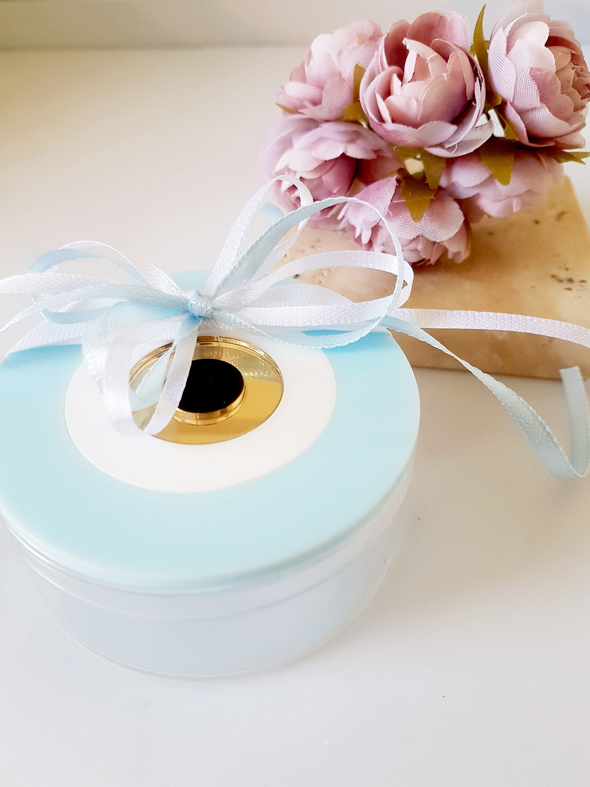 Μπομπονιέρα στρογγυλό κουτί με μάτι - So Cute by Dimi