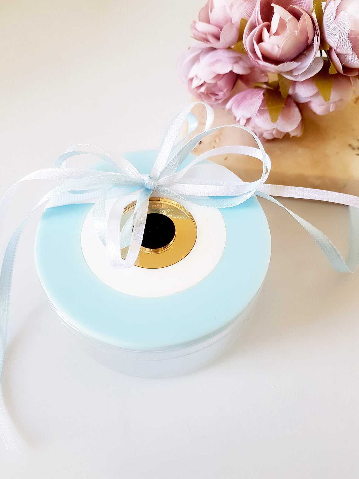 Μπομπονιέρα στρογγυλό κουτί με μάτι - So Cute by Dimi