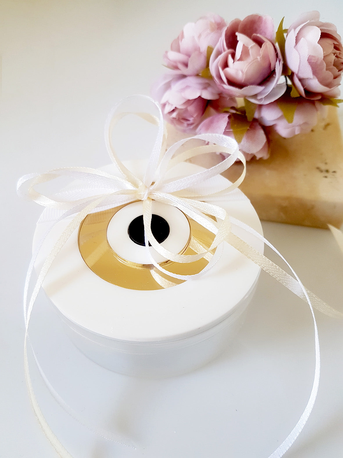 Μπομπονιέρα στρογγυλό κουτί με μάτι - So Cute by Dimi