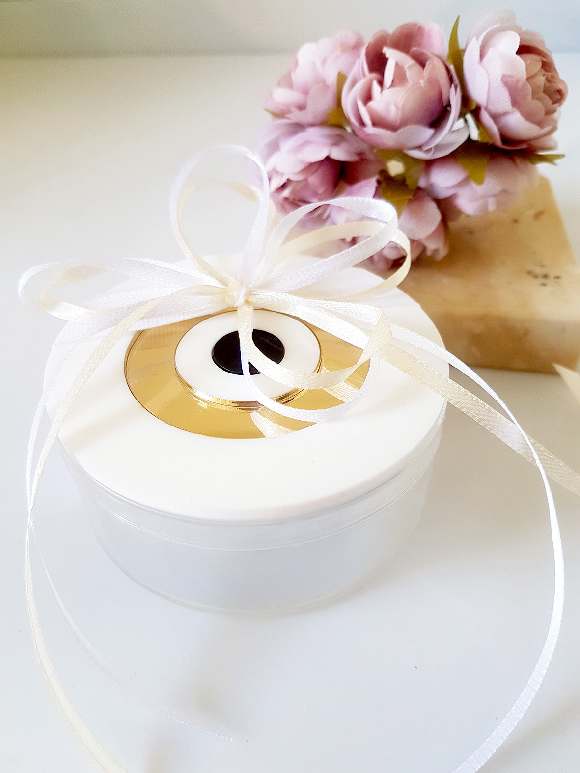 Μπομπονιέρα στρογγυλό κουτί με μάτι - So Cute by Dimi