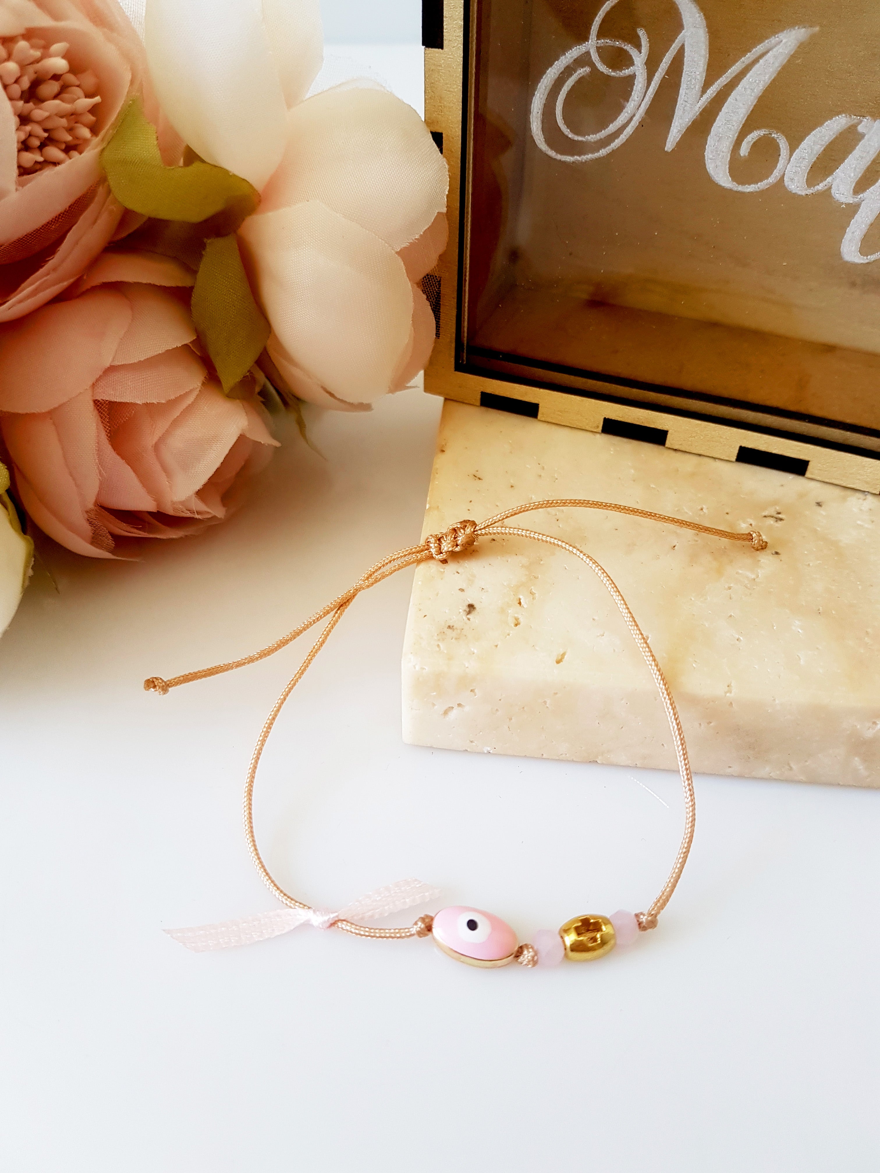 Μαρτυρικό βραχιόλι με οβάλ μάτι, σε συσκευασία 50 τεμαχίων - So Cute by Dimi