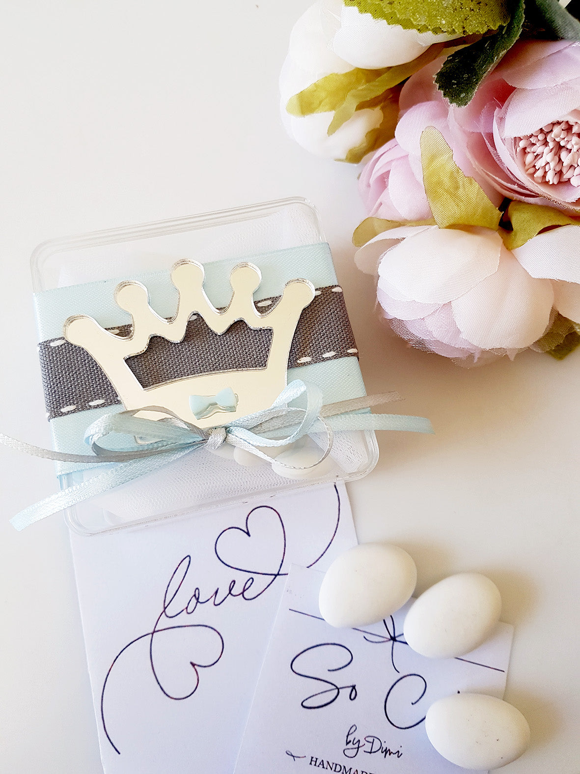 Mπομπονιέρα βάπτισης κορώνα - So Cute by Dimi