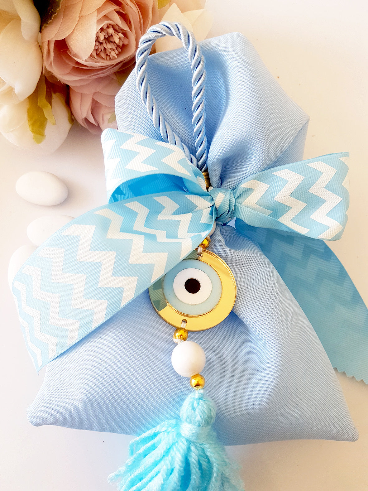 Μπομπονιέρα βάπτισης με γούρι μάτι - So Cute by Dimi