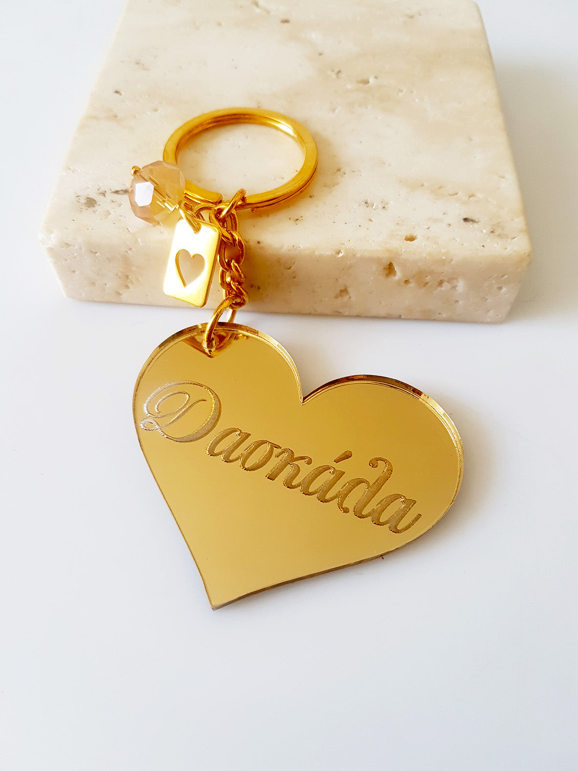 Μπρελόκ καρδιά με χάραξη δασκάλα σε πλάτη δώρου - So Cute by Dimi