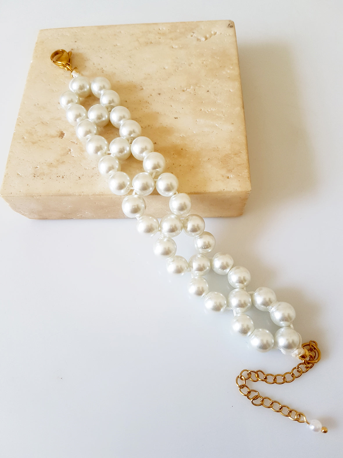 Φαρδύ βραχιόλι με πέρλες - So Cute by Dimi