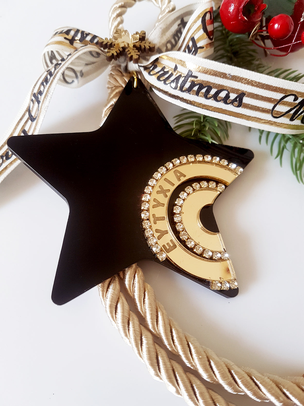 Γούρι Αστέρι με χάραξη Ευτυχία - So Cute by Dimi