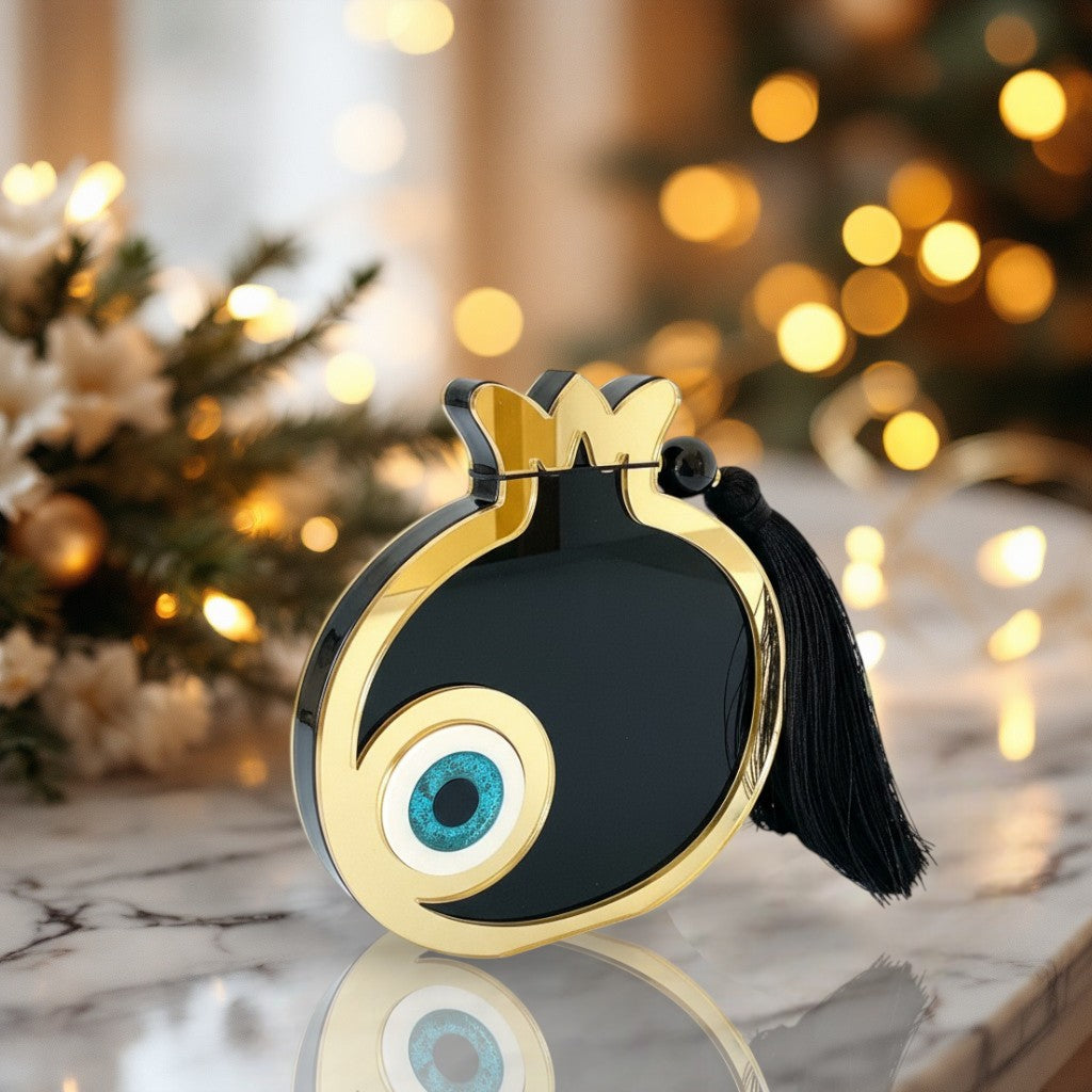 Γούρι ρόδι με μάτι από πλεξιγκλάς καθρέφτη – So Cute by Dimi