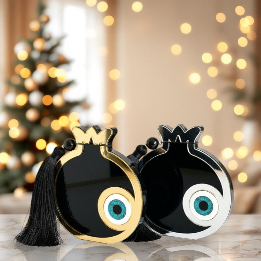 Γούρι ρόδι με μάτι από πλεξιγκλάς καθρέφτη – So Cute by Dimi