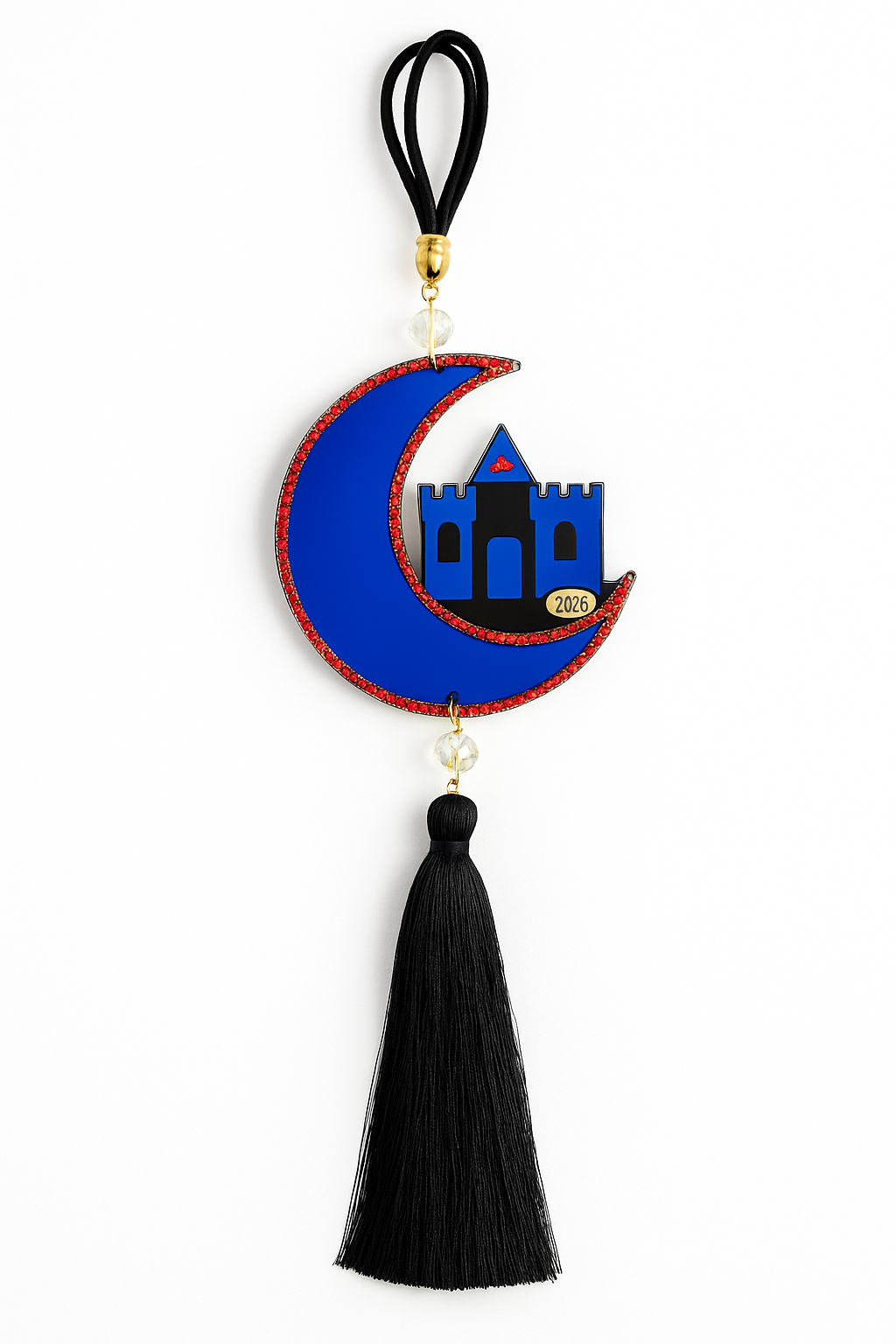 Γούρι 2026 – Moonlit Castle με Κρύσταλλα & Φούντα | Συλλογή Christmas Fairytale - So Cute by Dimi