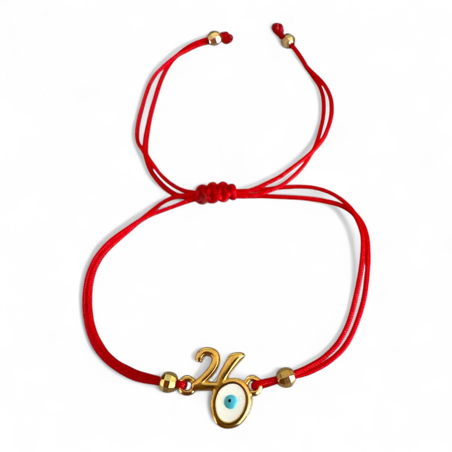 Βραχιόλι γούρι 2026 με ματάκι και χρωματιστό κορδόνι – So Cute by Dimi