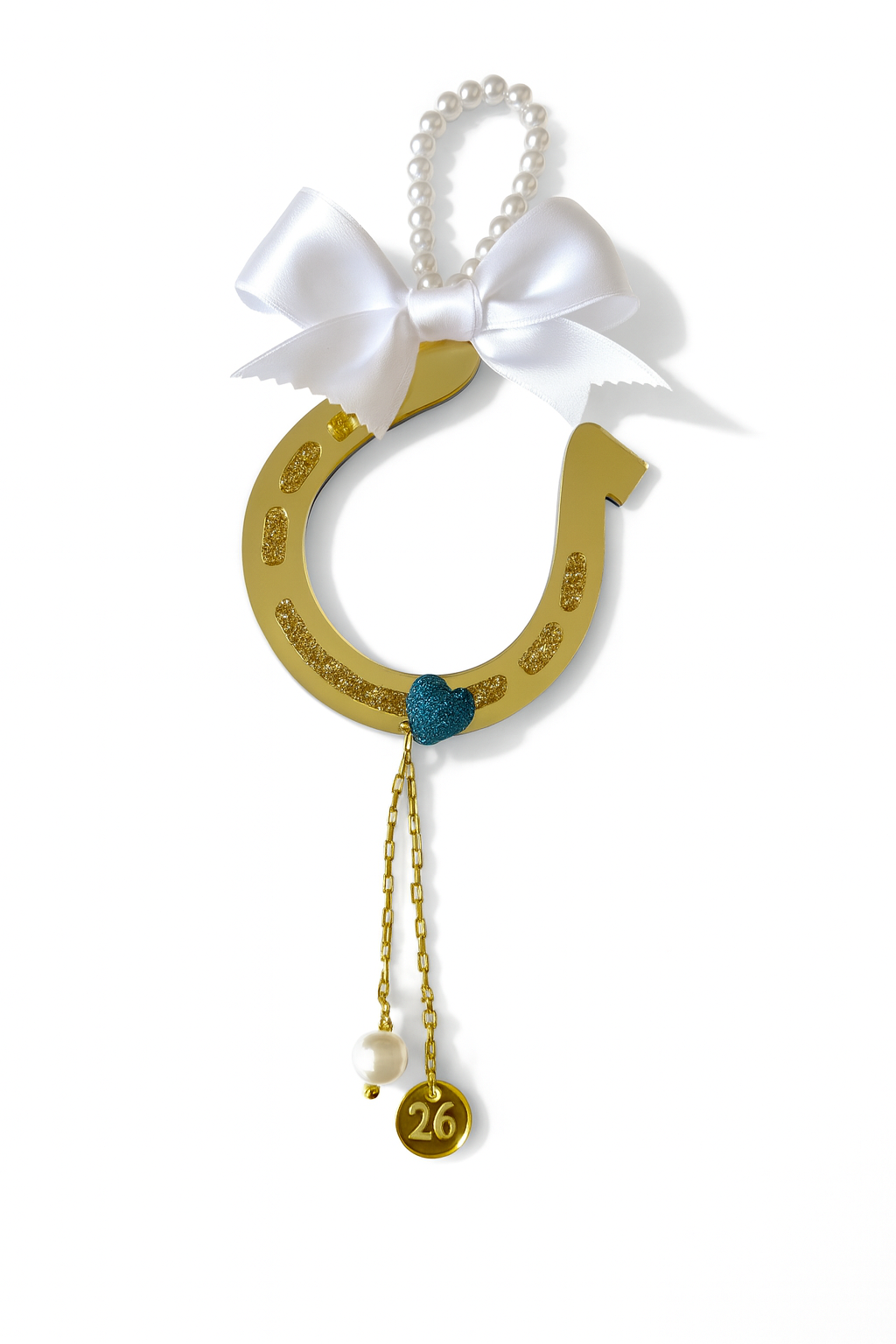 Γούρι πέταλο με φιόγκο και μαργαριτάρι – So Cute by Dimi