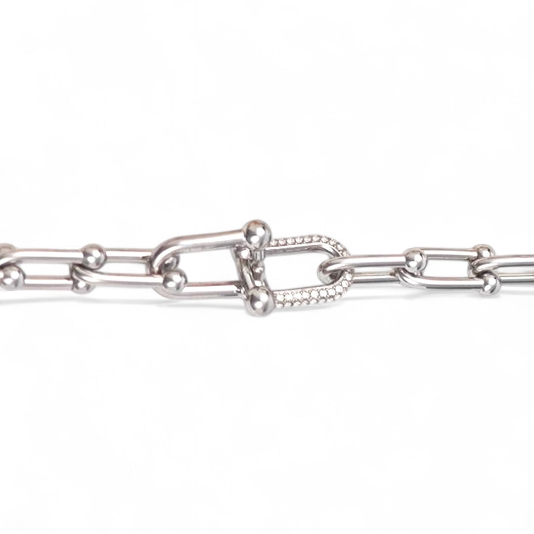 ⚡🚚 Βραχιόλι “Link Luxe” με Αλυσίδα & Ζιργκόν - So Cute by Dimi