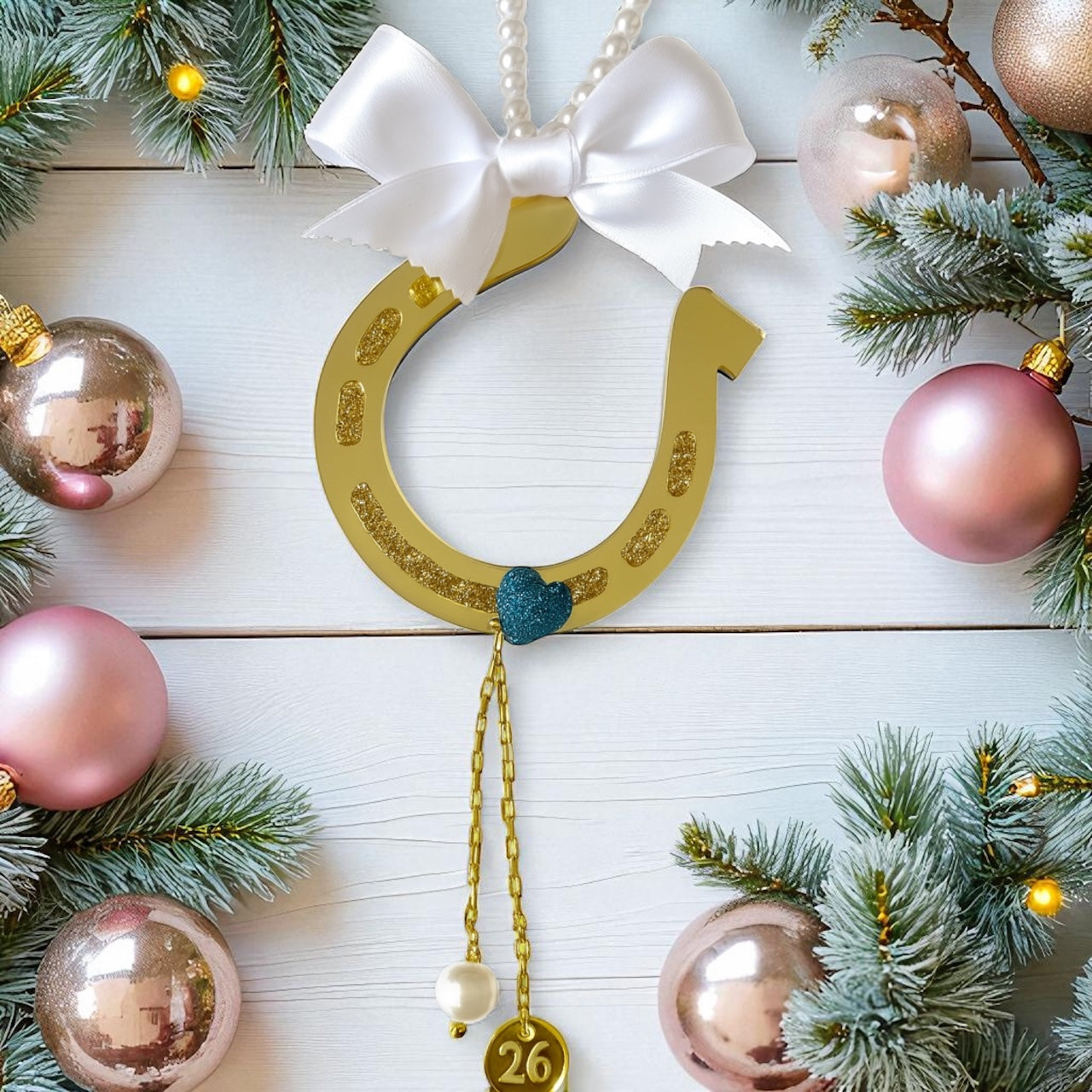 Γούρι πέταλο με φιόγκο και μαργαριτάρι – So Cute by Dimi