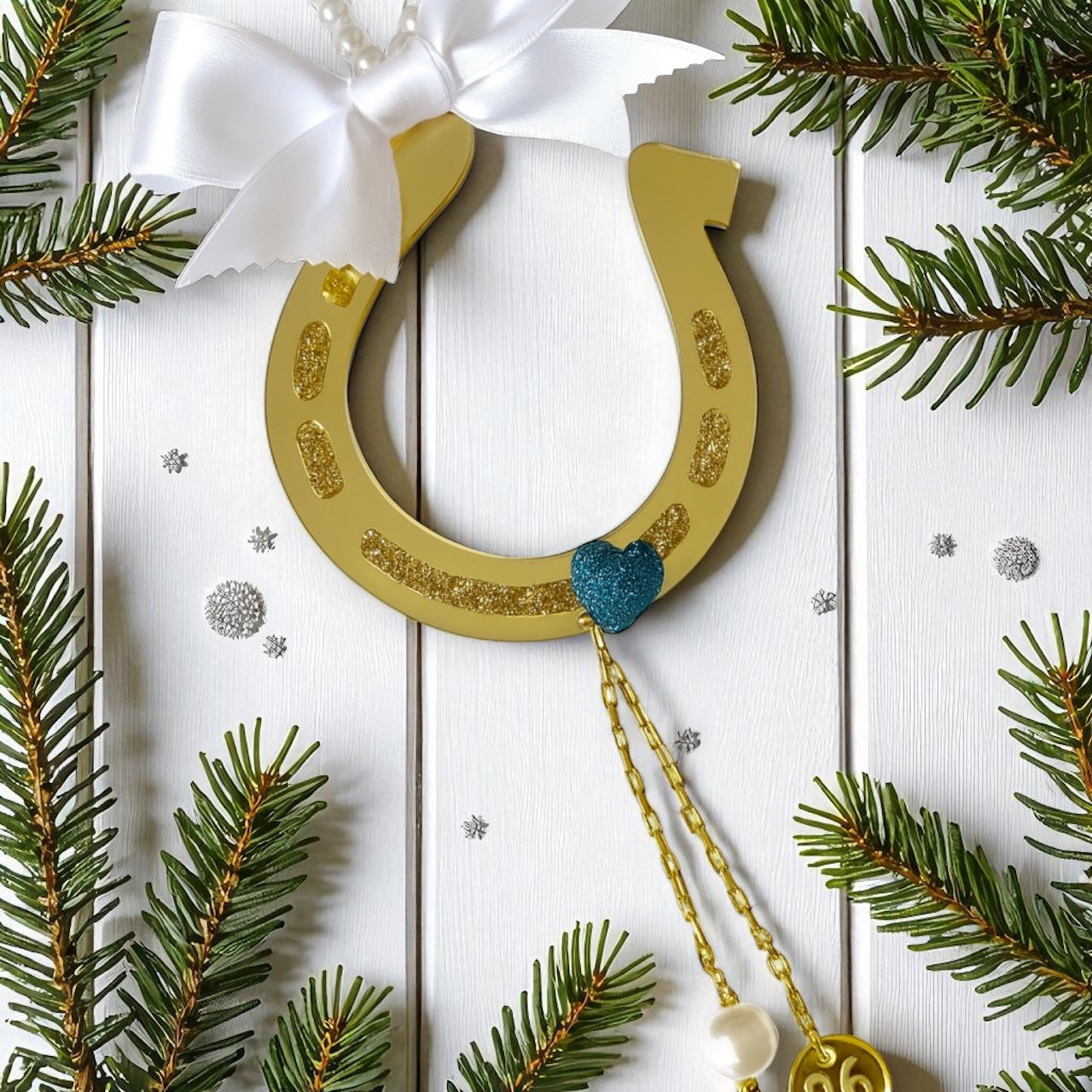 Γούρι πέταλο με φιόγκο και μαργαριτάρι – So Cute by Dimi