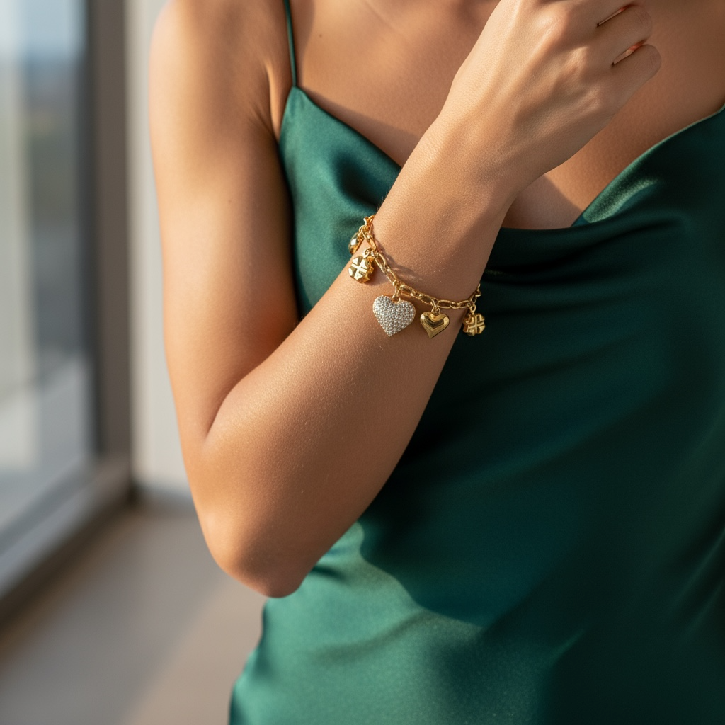 Βραχιόλι “Lucky Love” με Καρδιές & Τετράφυλλα - So Cute by Dimi