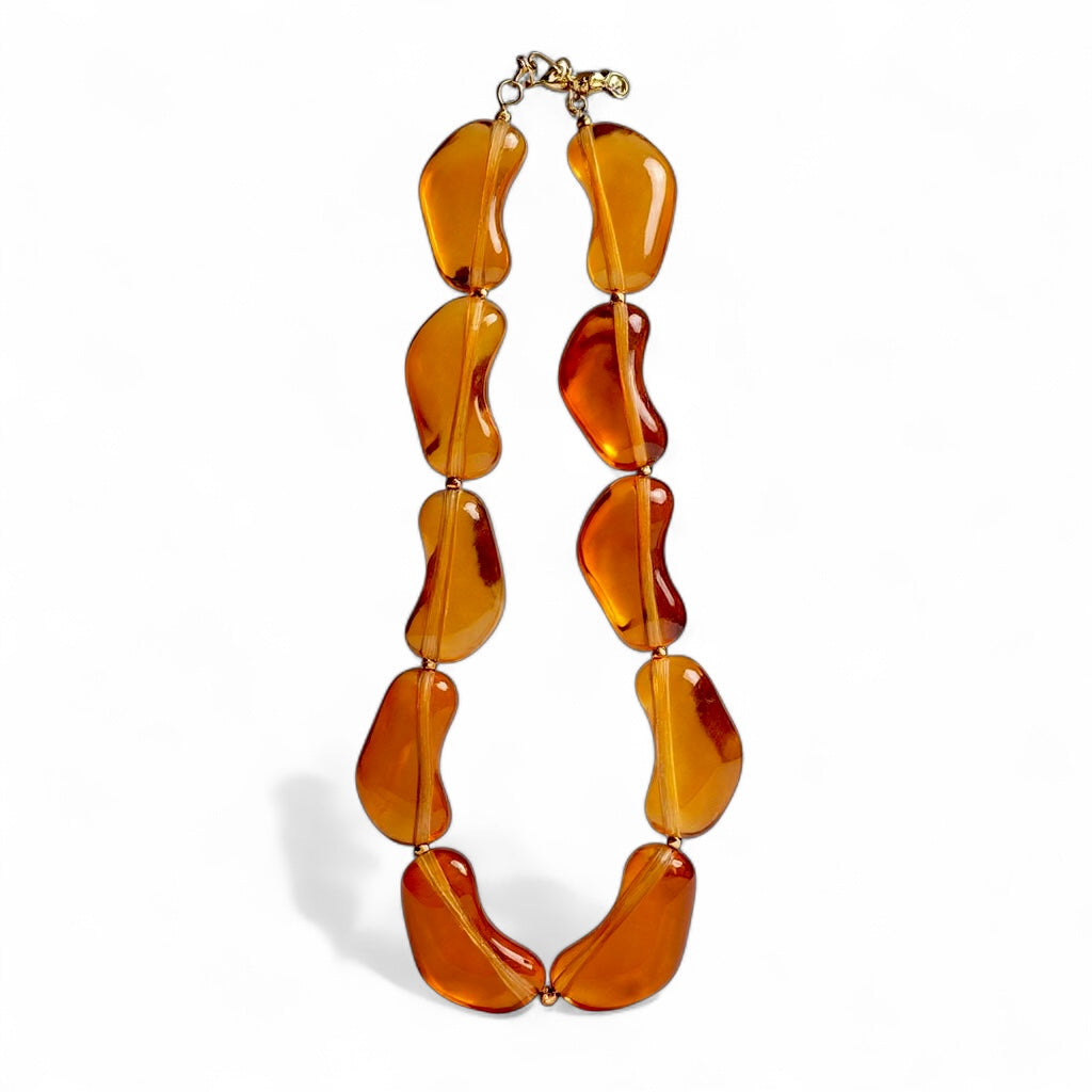 Molten Wave Necklace – Κολιέ από ρητίνη & ατσάλι σε 3 χρώματα | So Cute by Dimi