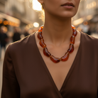Molten Wave Necklace – Κολιέ από ρητίνη & ατσάλι σε 3 χρώματα | So Cute by Dimi