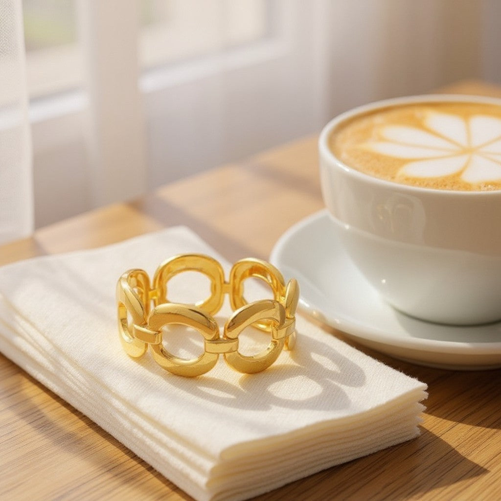 Statement βραχιόλι Bold Links με κρίκους σε χρυσό και ασημί