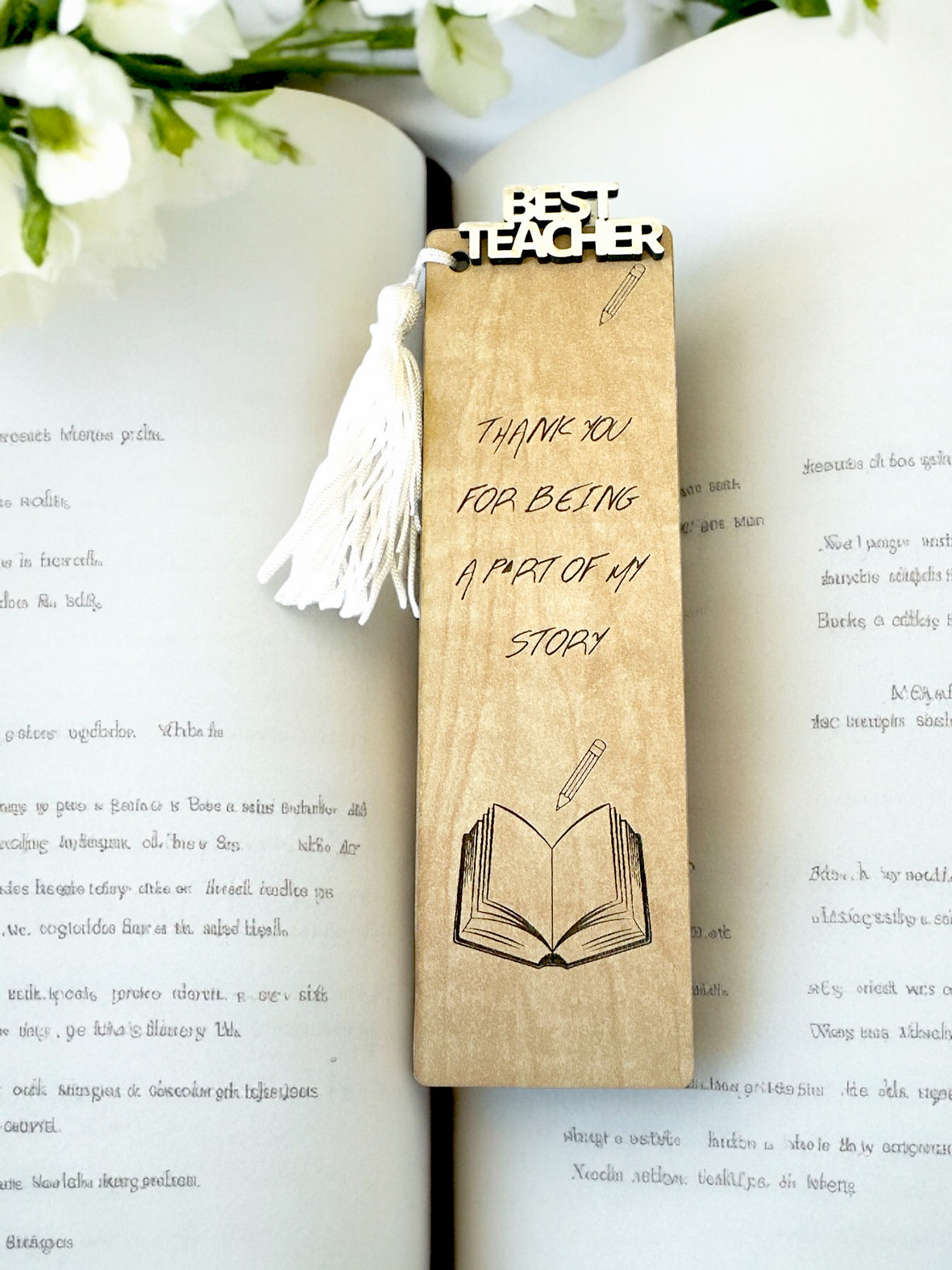 Ξύλινος σελιδοδείκτης Best Teacher - So Cute by Dimi