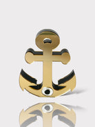 Χειροποίητο επιτραπέζιο γούρι άγκυρα με μάτι από πλεξιγκλάς καθρέφτη, διπλής όψεως, σε χρυσό ή ασημί, So Cute by Dimi.