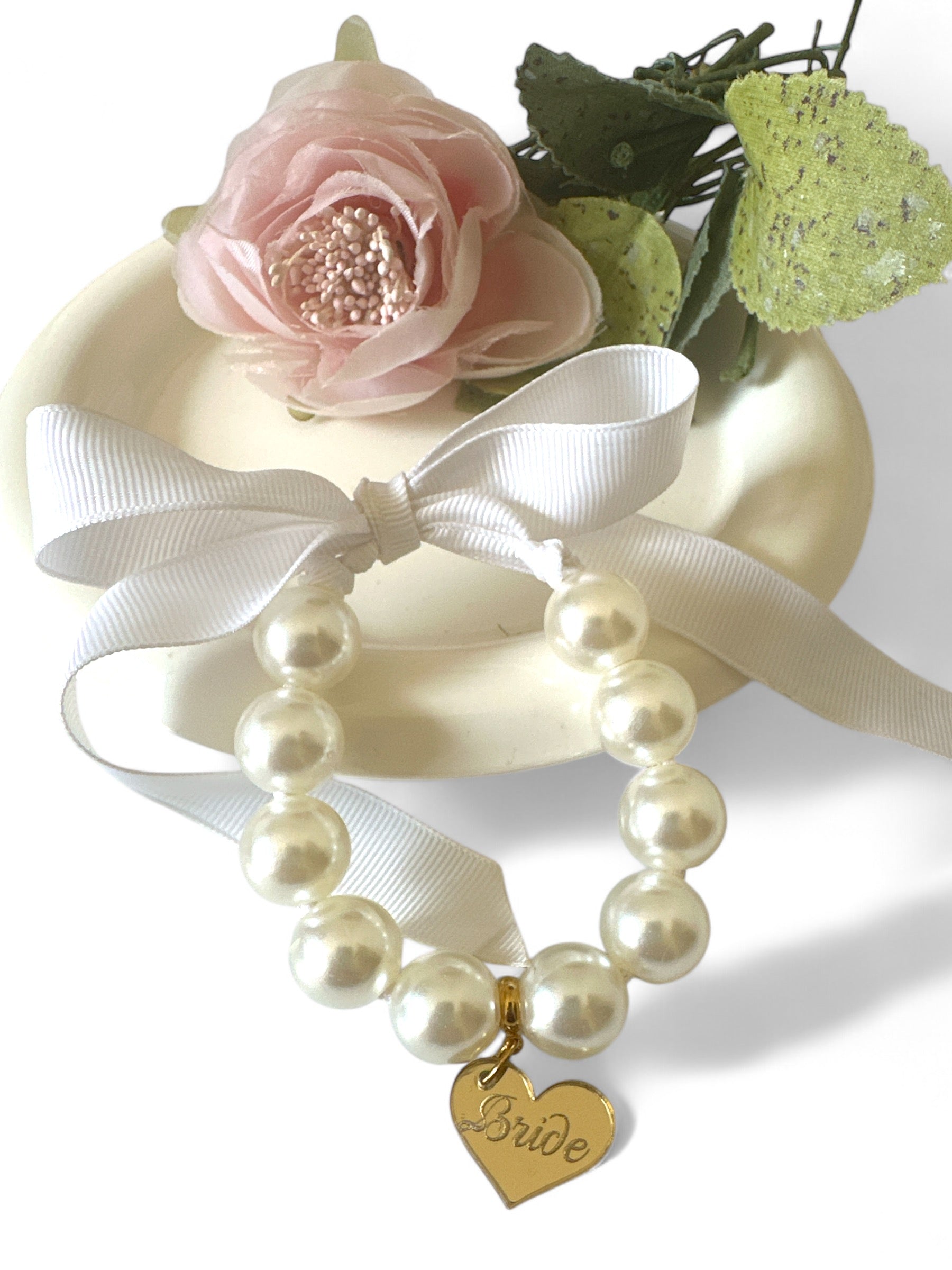 Βραχιόλι Bachelor με πέρλες και κορδέλα - So Cute by Dimi