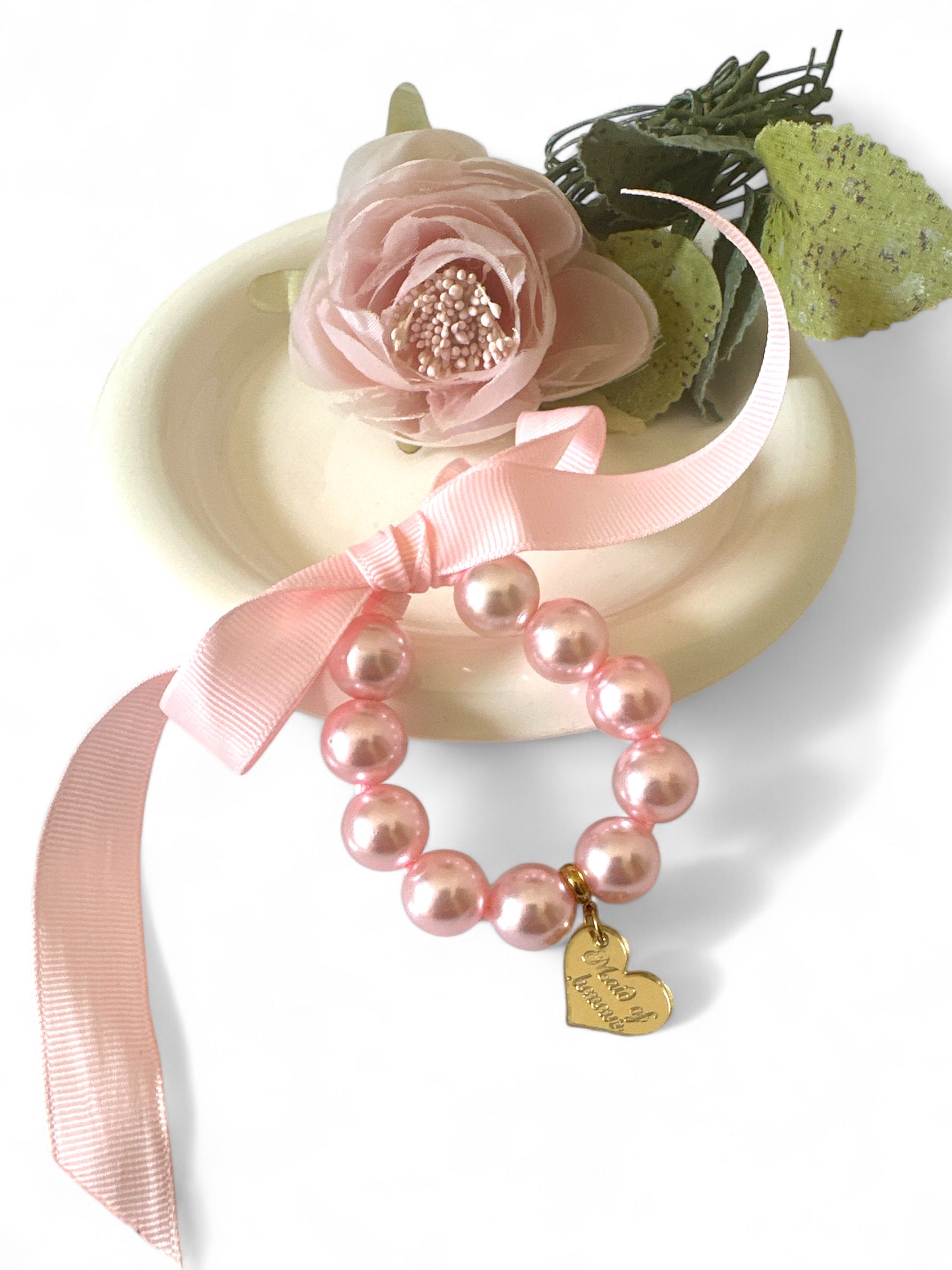 Βραχιόλι Bachelor με πέρλες και κορδέλα - So Cute by Dimi