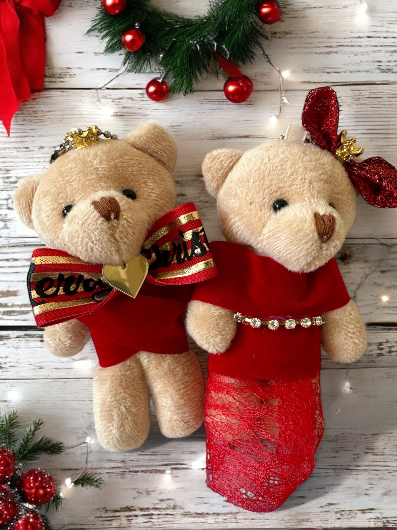 Σετ δώρου τα  πρώτα μου Χριστούγεννα με αρκουδάκι και βραχιόλι - So Cute by Dimi