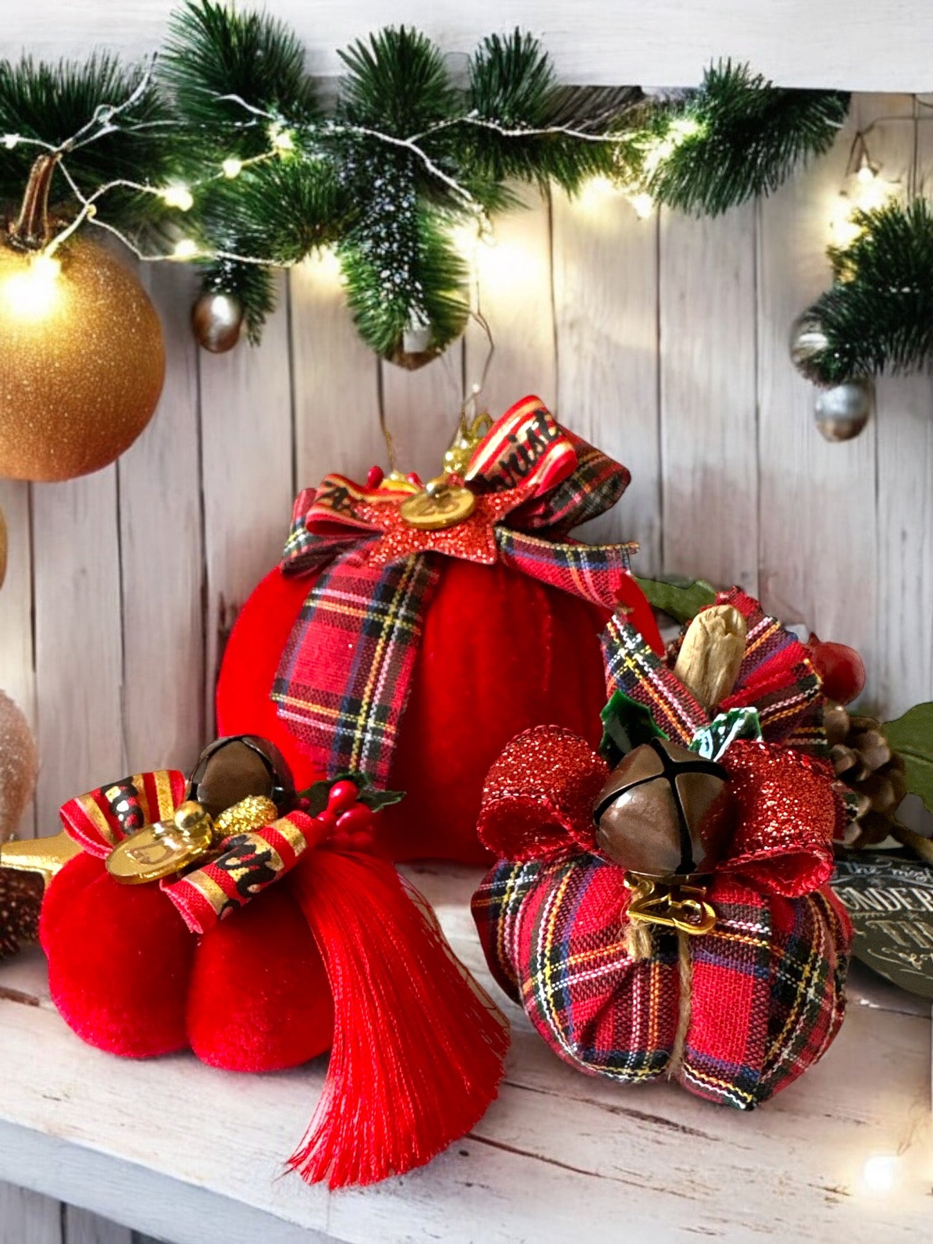 Santa's workshop μκρή καρώ κολοκύθα - So Cute by Dimi