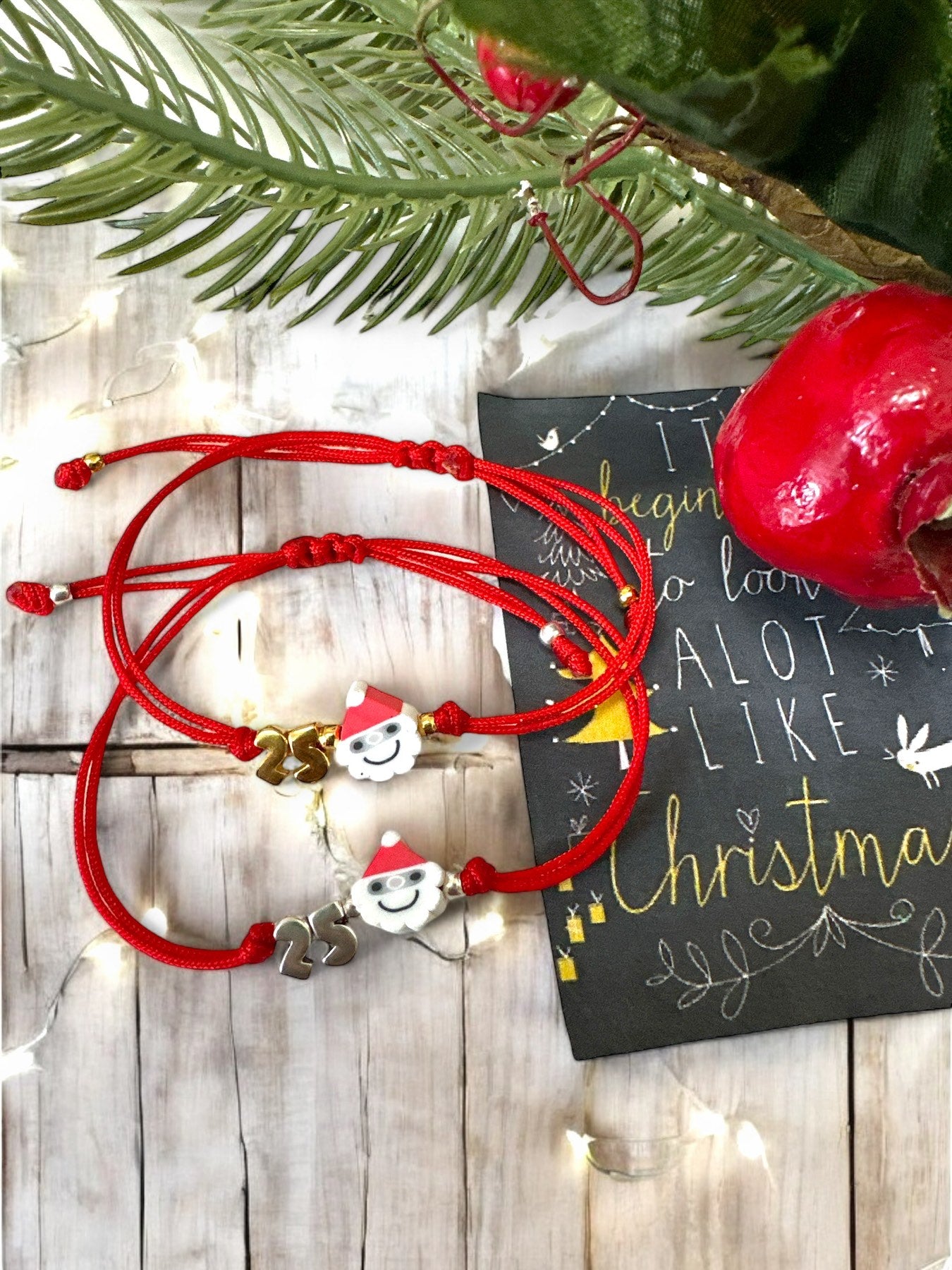 Σετ δώρου τα  πρώτα μου Χριστούγεννα με αρκουδάκι και βραχιόλι - So Cute by Dimi