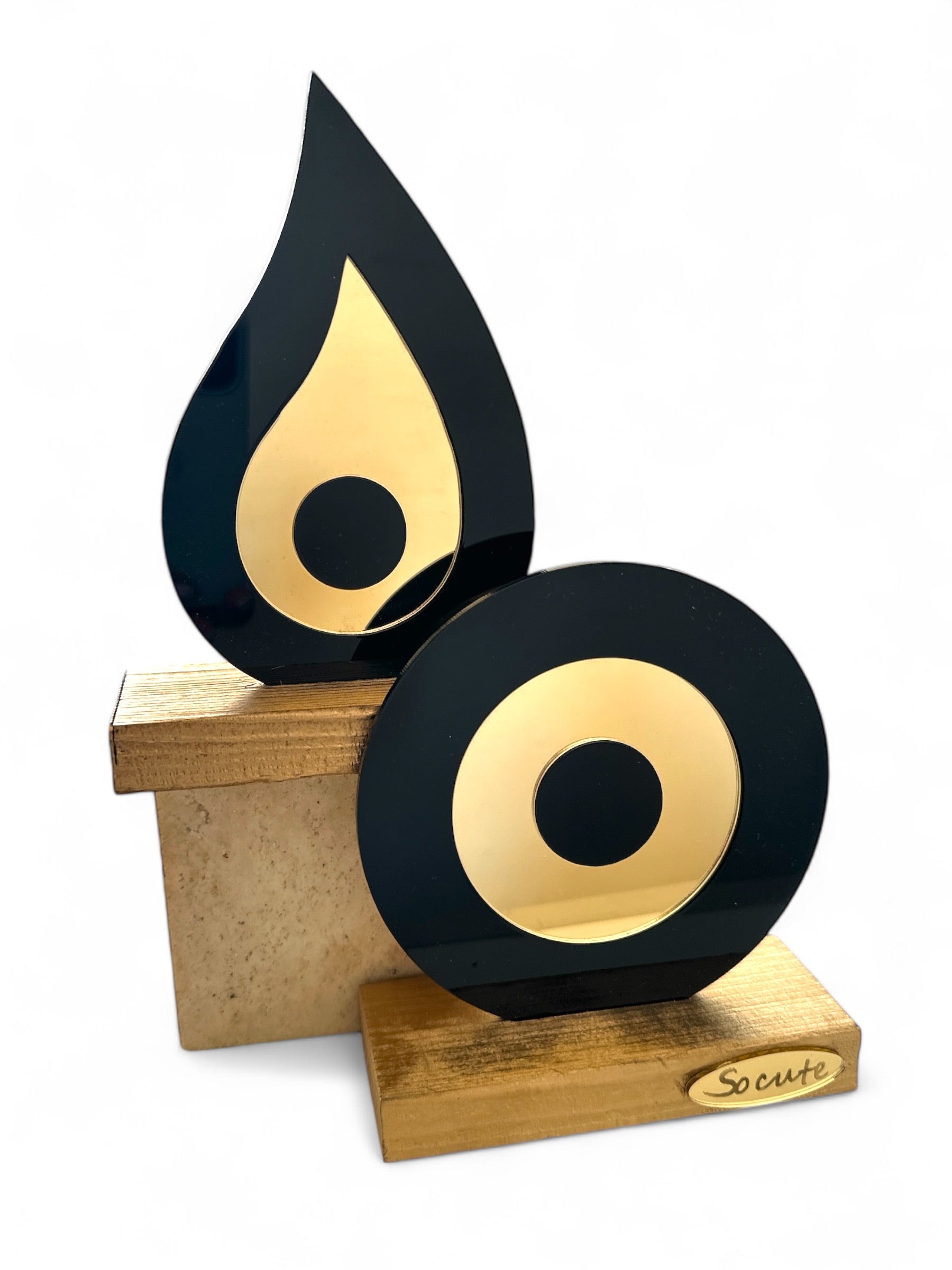 Γούρι σταγόνα μάτι σε βάση μαύρο - So Cute by Dimi