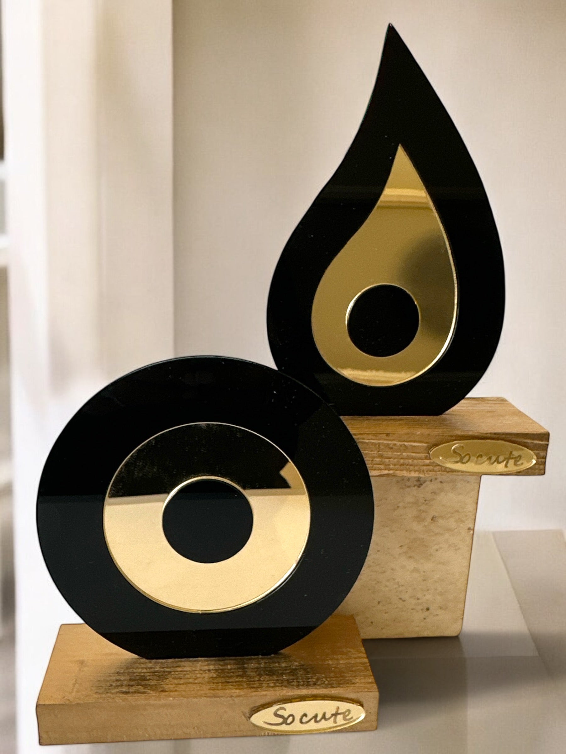 Γούρι σταγόνα μάτι σε βάση μαύρο - So Cute by Dimi