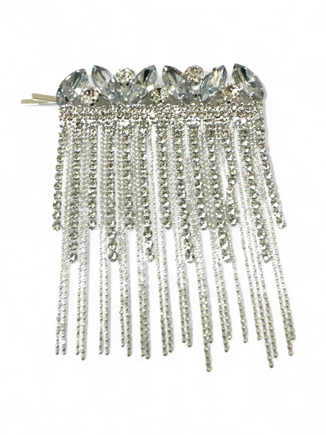 Τσιμπιδάκι μαλλιών με κρεμαστές αλυσίδες και στρας - So Cute by Dimi