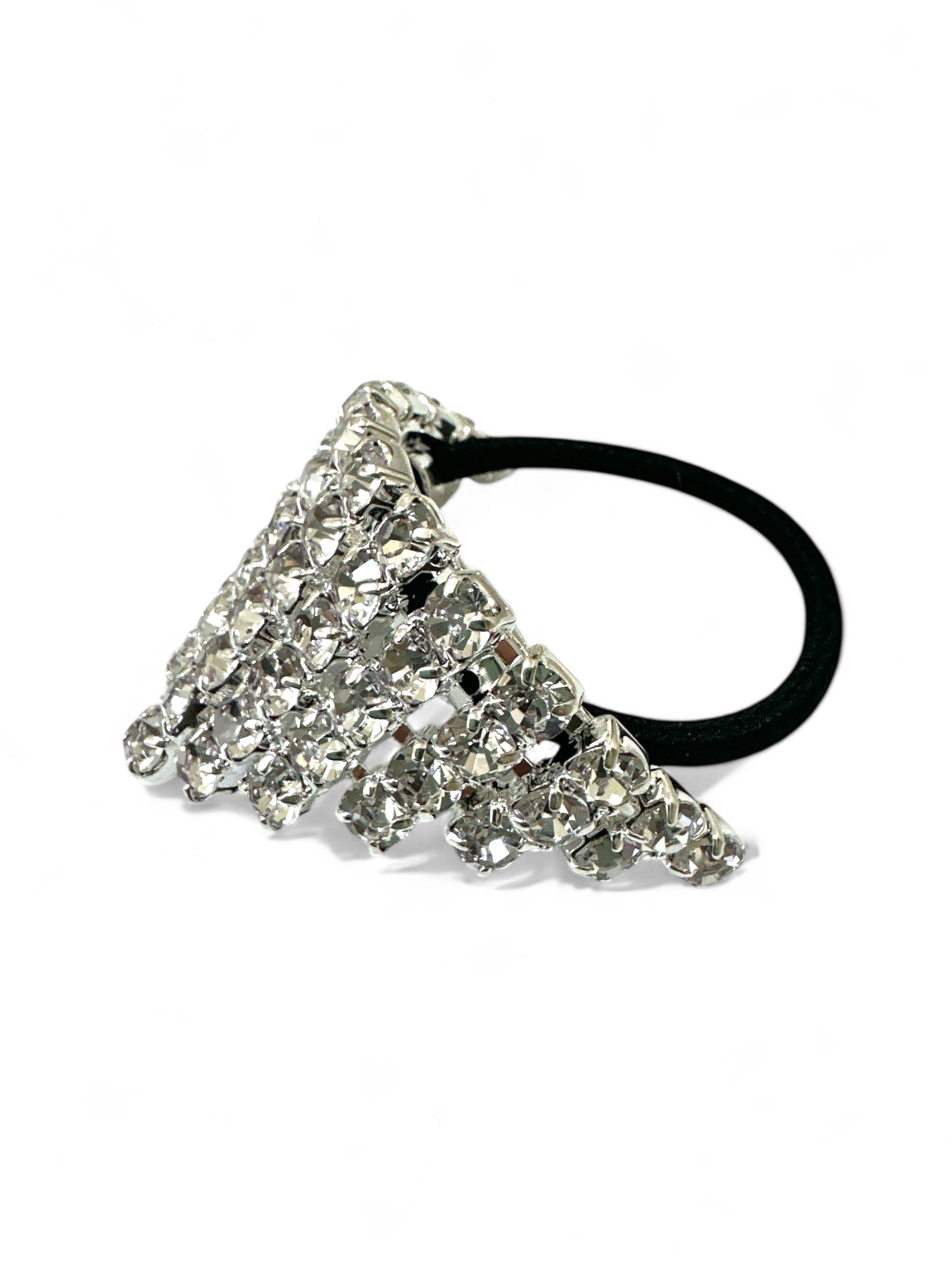 Λαστιχάκι μαλλιών με τριγωνικό μοτίφ στρας - So Cute by Dimi