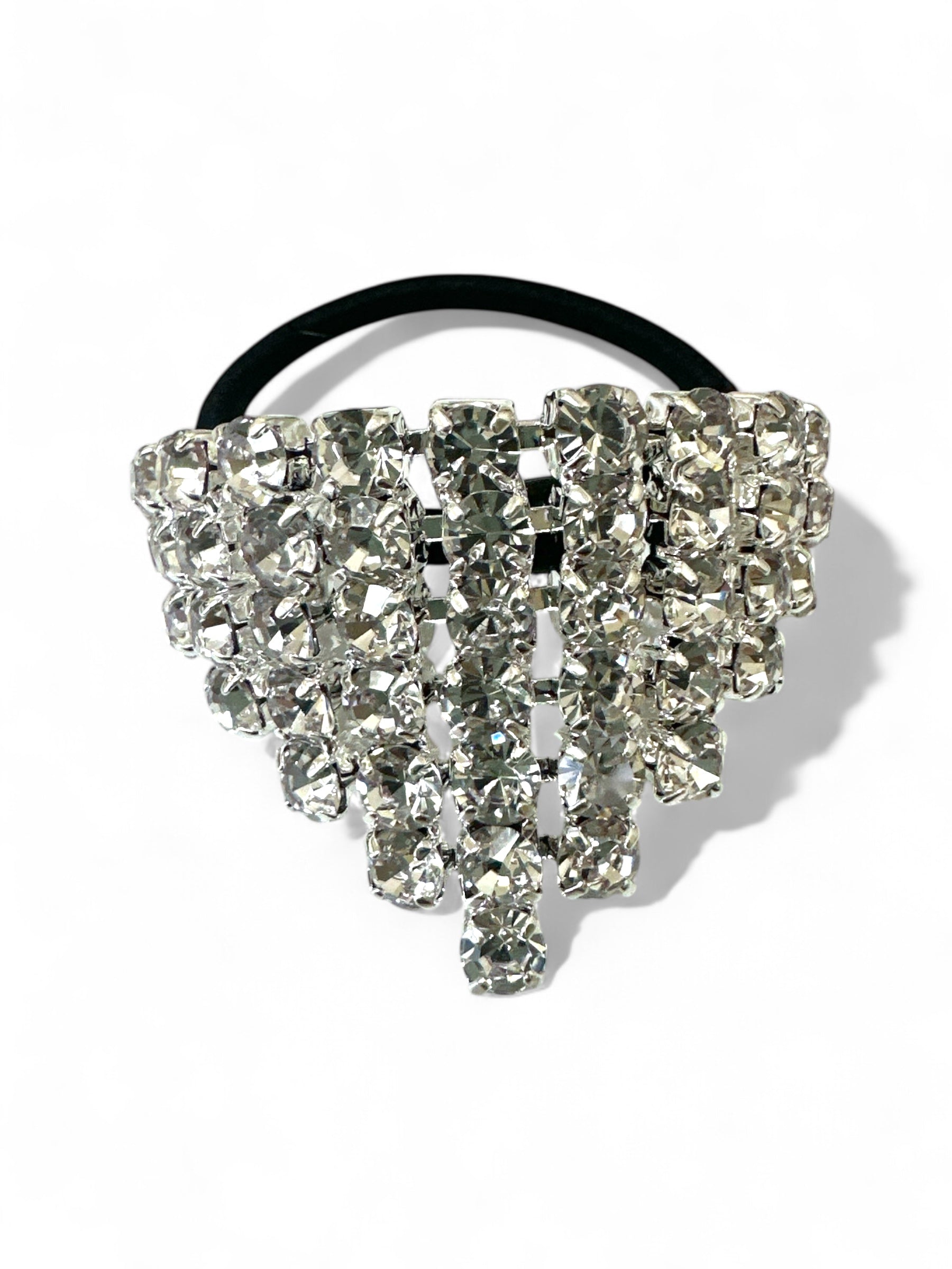 Λαστιχάκι μαλλιών με τριγωνικό μοτίφ στρας - So Cute by Dimi