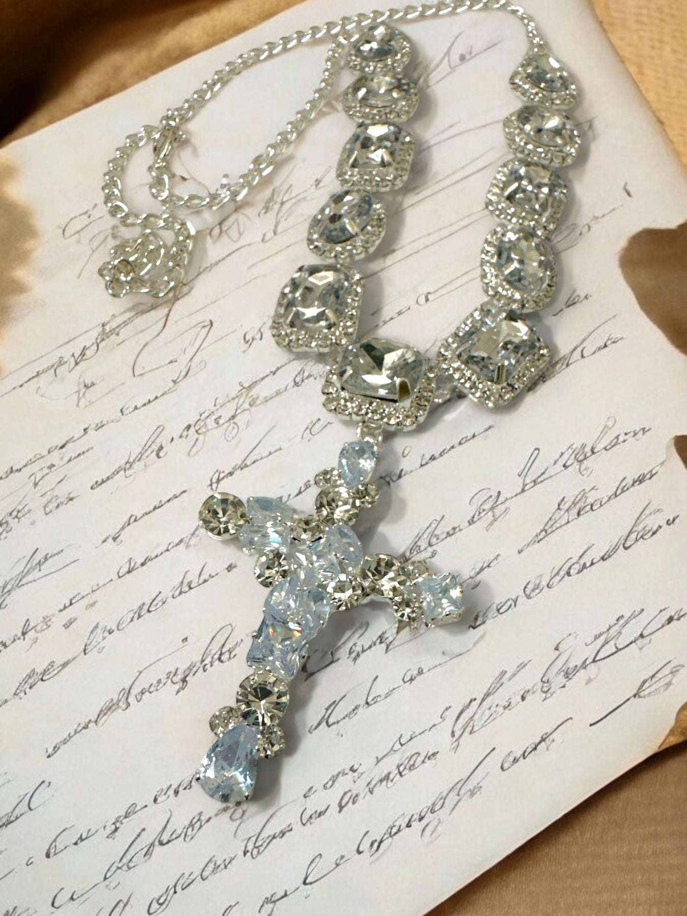 CRYSTAL CROSS NECKLACE - So Cute by Dimi