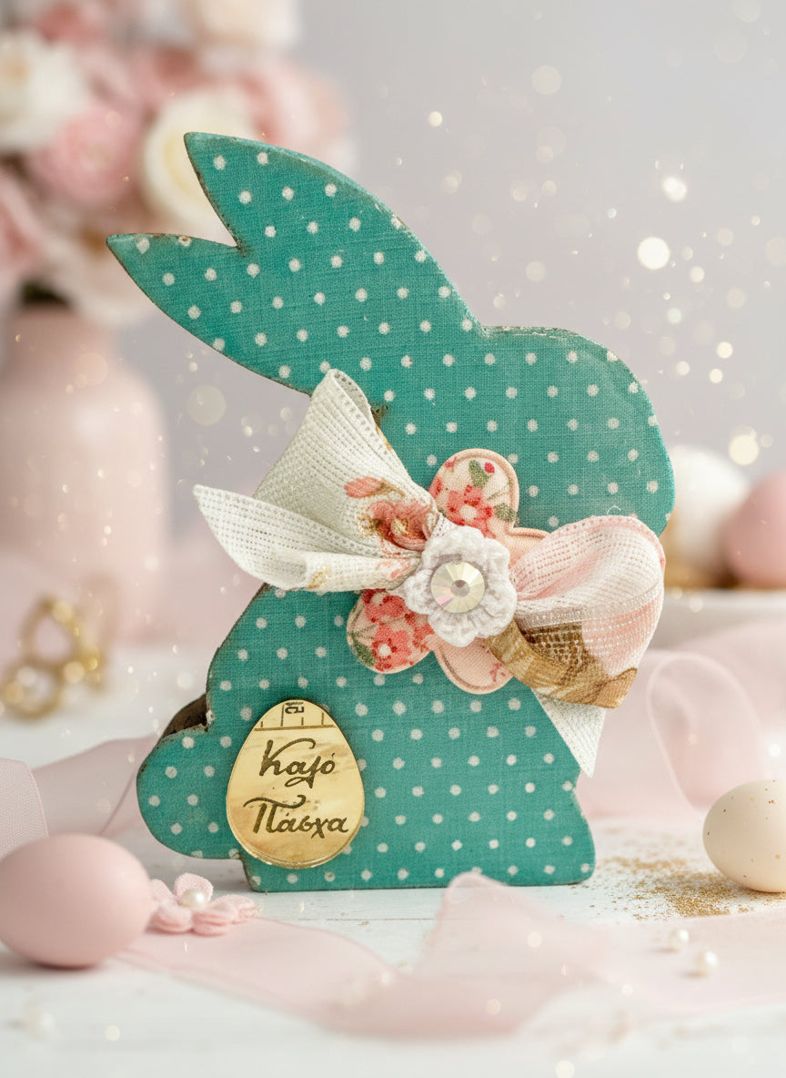 Το βεραμάν κουνελάκι - χειροποίητο πασχαλινό διακοσμητικό - So Cute by Dimi