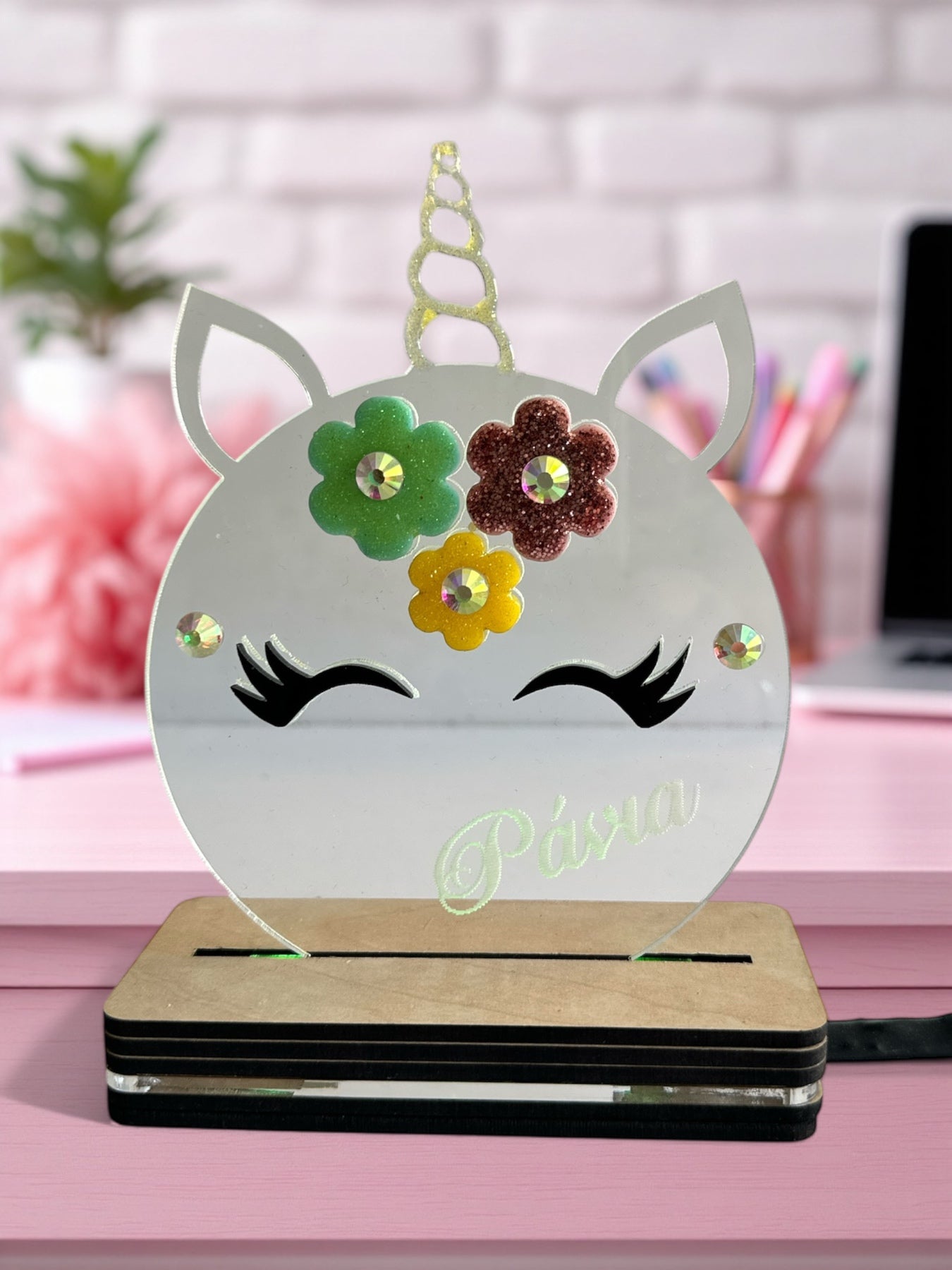 Φωτιστικό Unicorn με όνομα - So Cute by Dimi